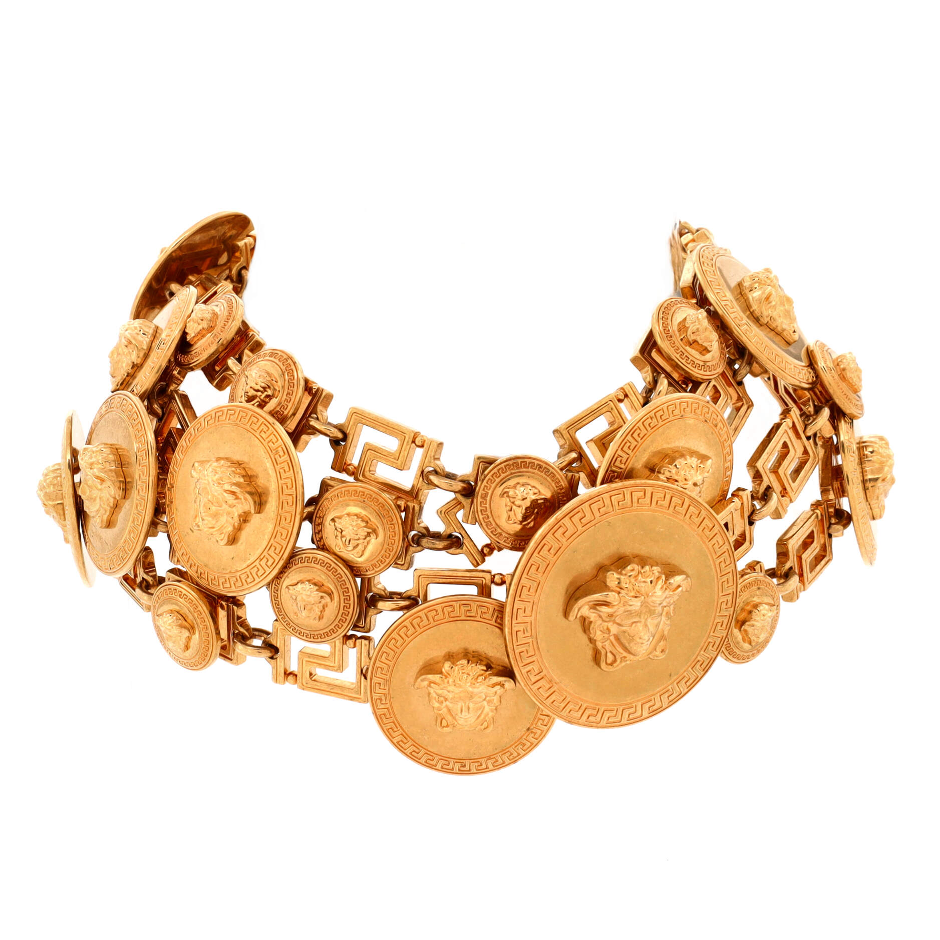 Medusa Greca Multistrand Choker Necklace Metal