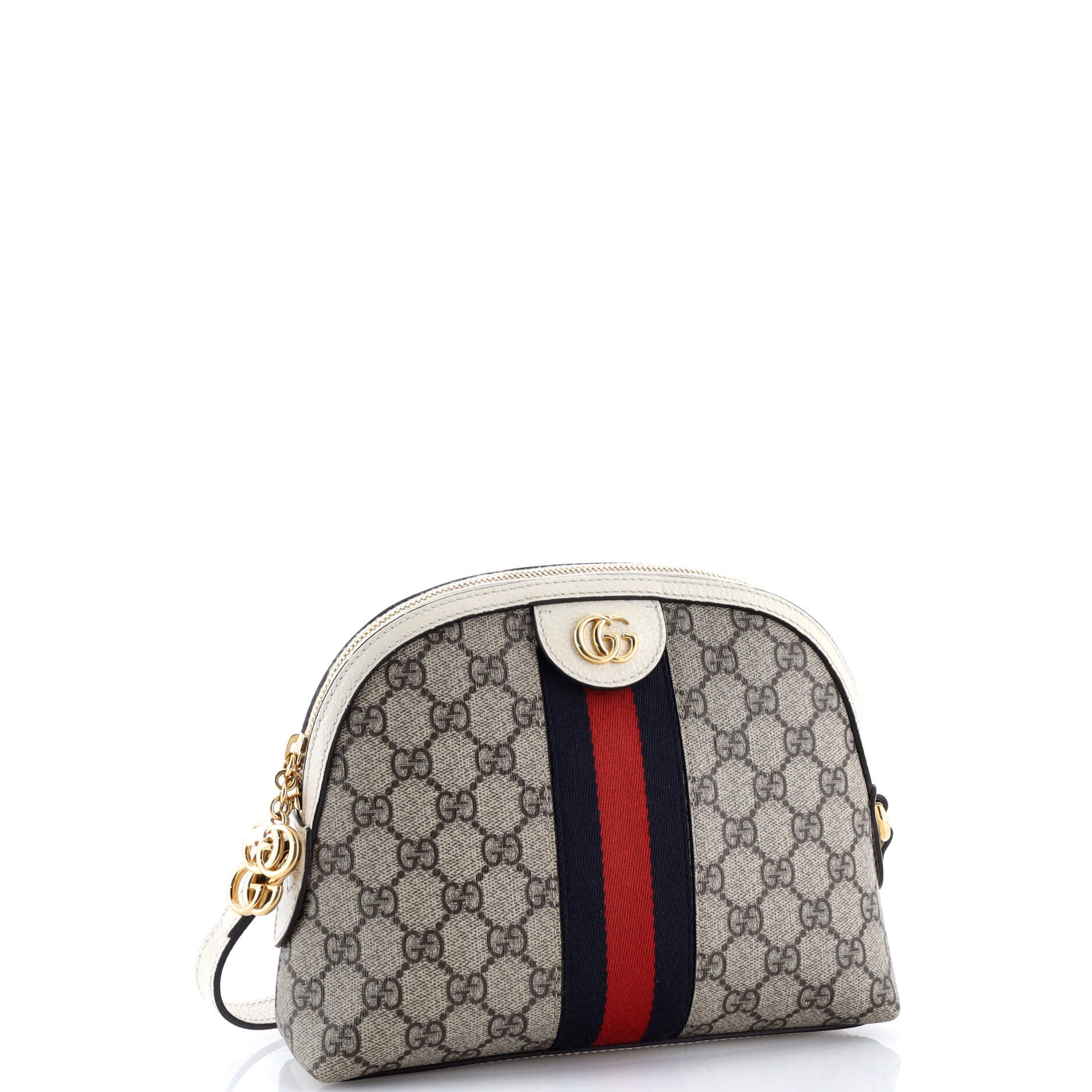Ophidia Dome Shoulder Bag GG Coated Canvas Small
