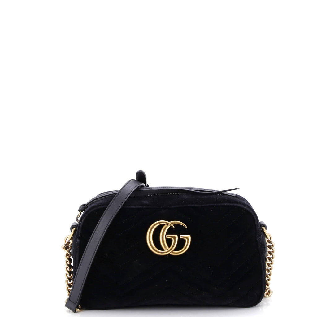 GG Marmont Shoulder Bag Matelasse Velvet Small