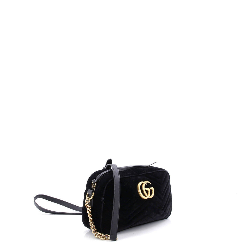 GG Marmont Shoulder Bag Matelasse Velvet Small