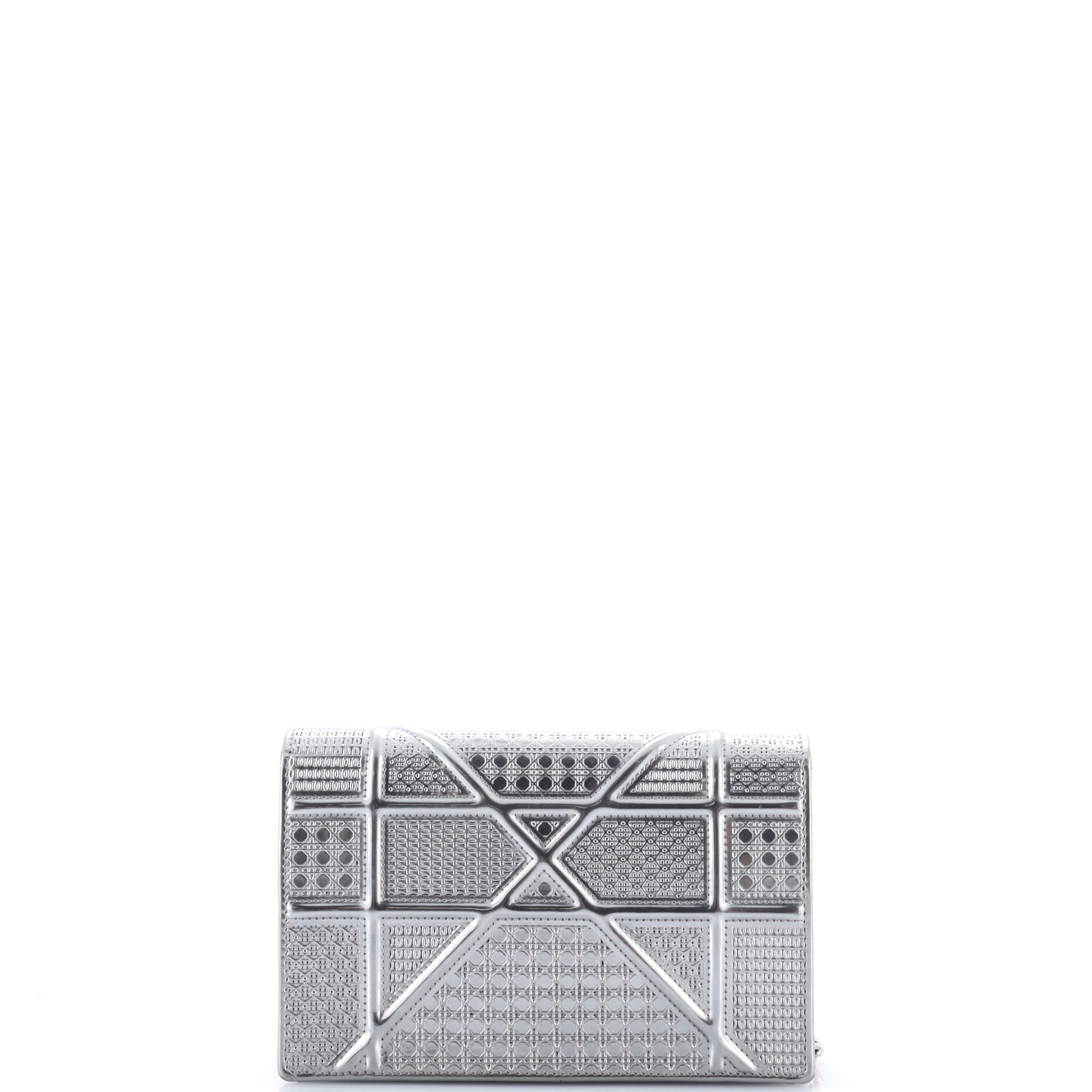 Diorama Wallet on Chain Cannage Embossed Calfskin