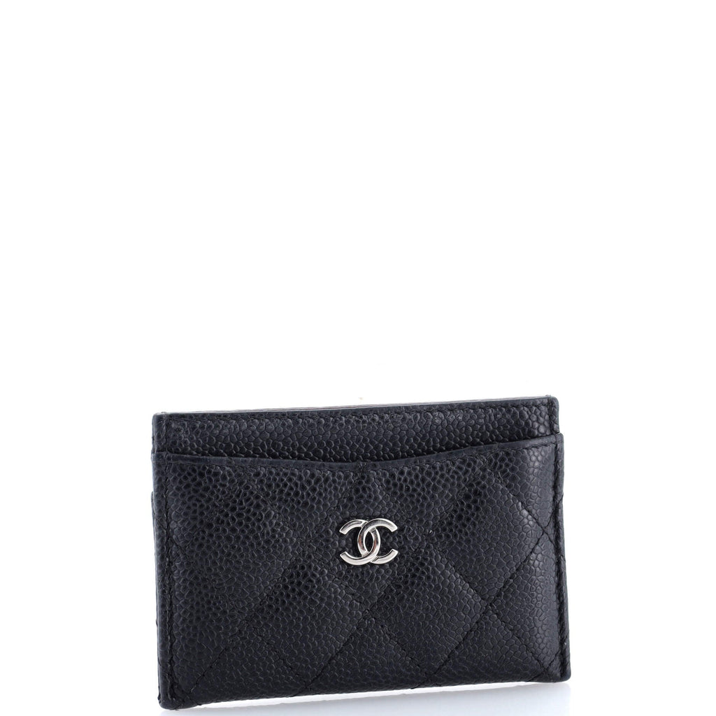 Classic Card Holder Quilted Caviar