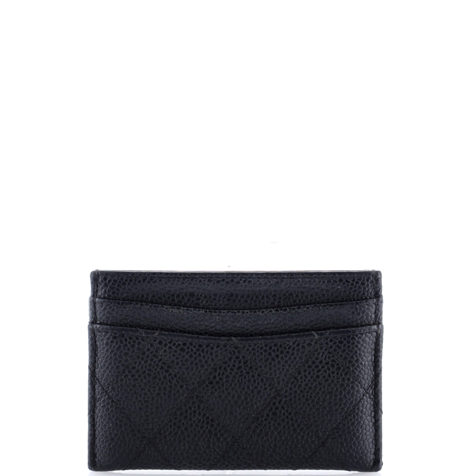 Classic Card Holder Quilted Caviar