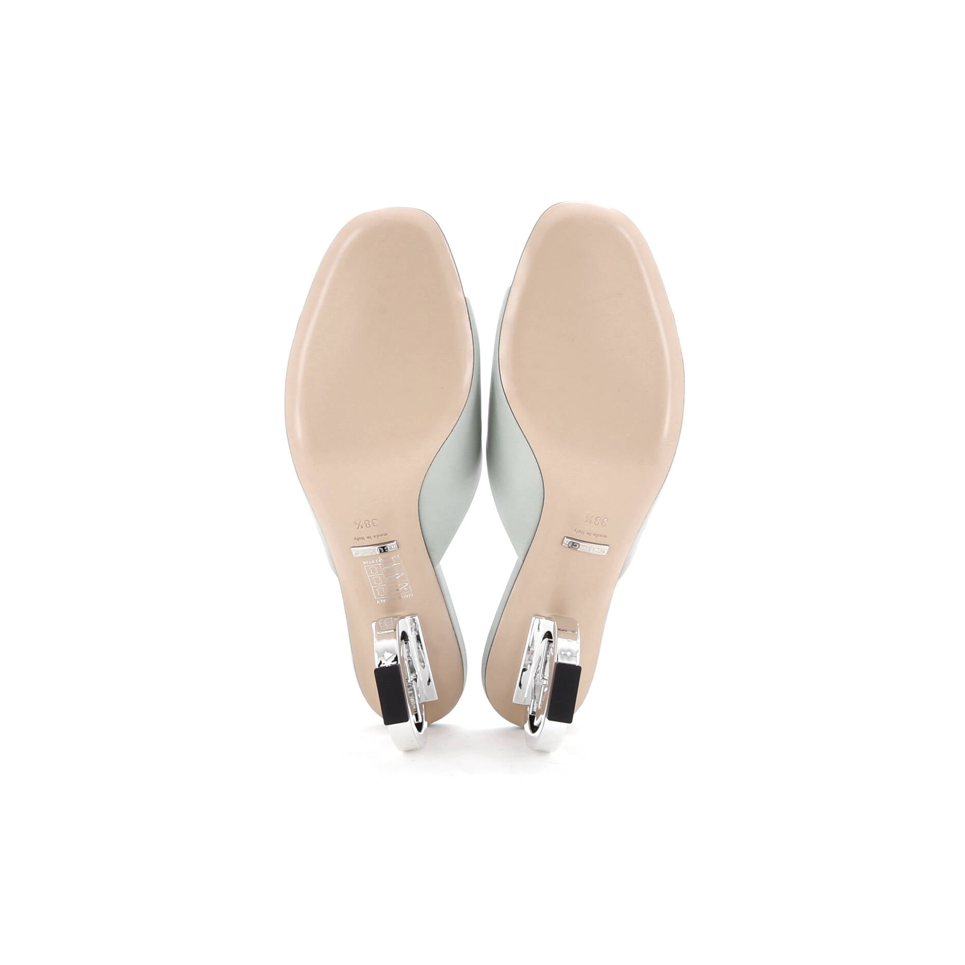 Women's Interlocking G Heels Slide Sandals Leather