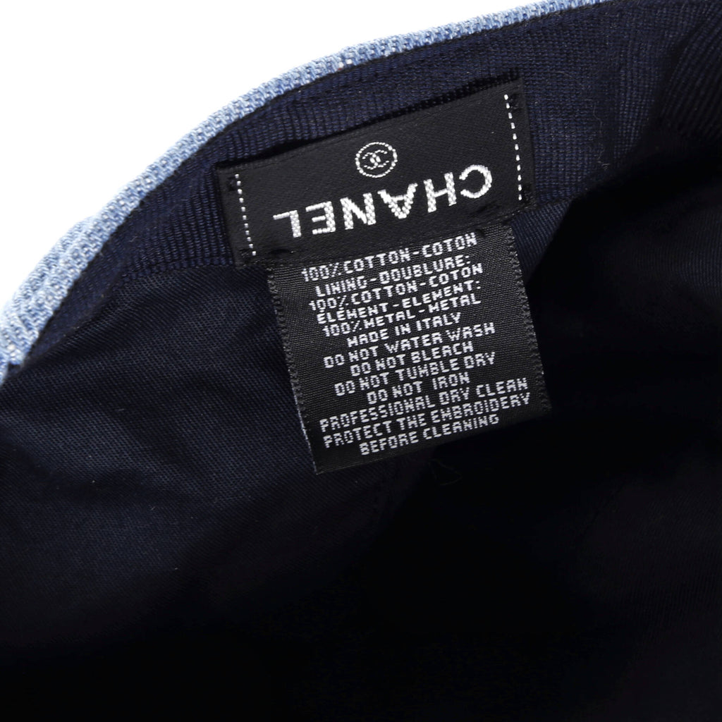 CC Baseball Cap Sequin Embellished Denim