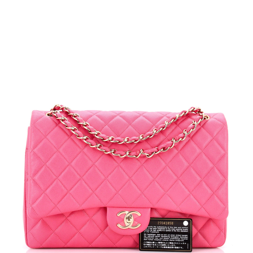Classic Double Flap Bag Quilted Caviar Jumbo