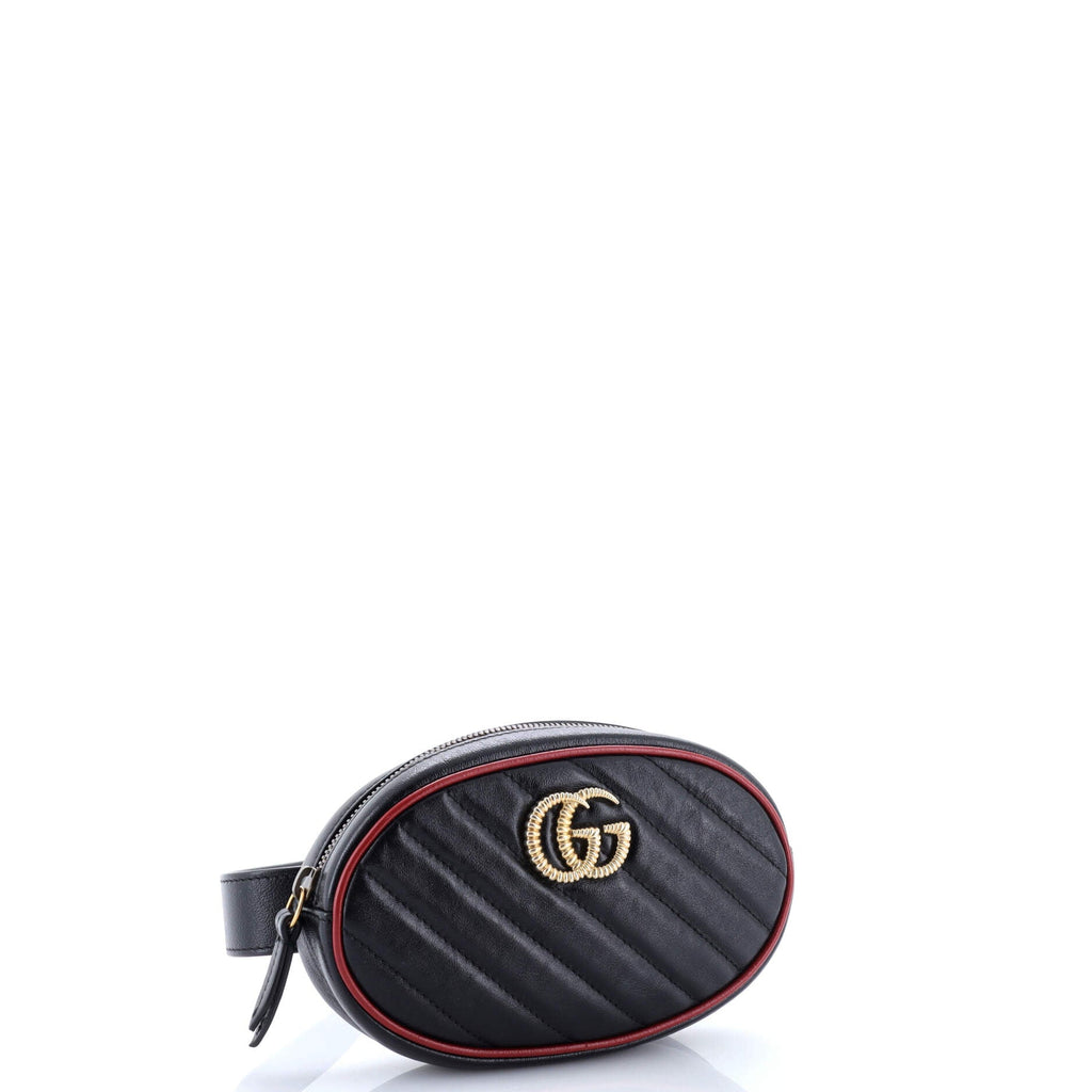 GG Marmont Belt Bag Diagonal Quilted Leather