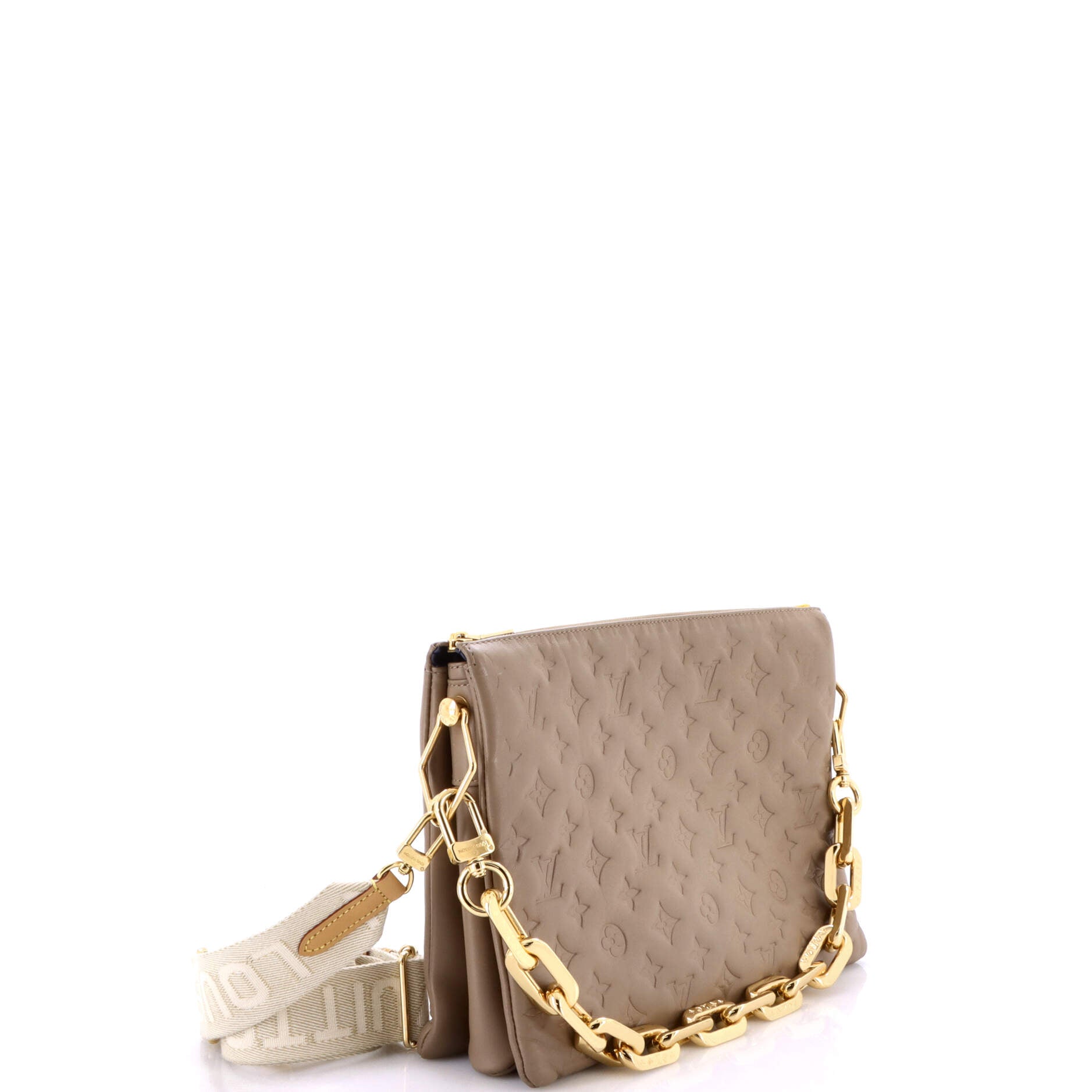 Coussin Bag Monogram Embossed Lambskin MM