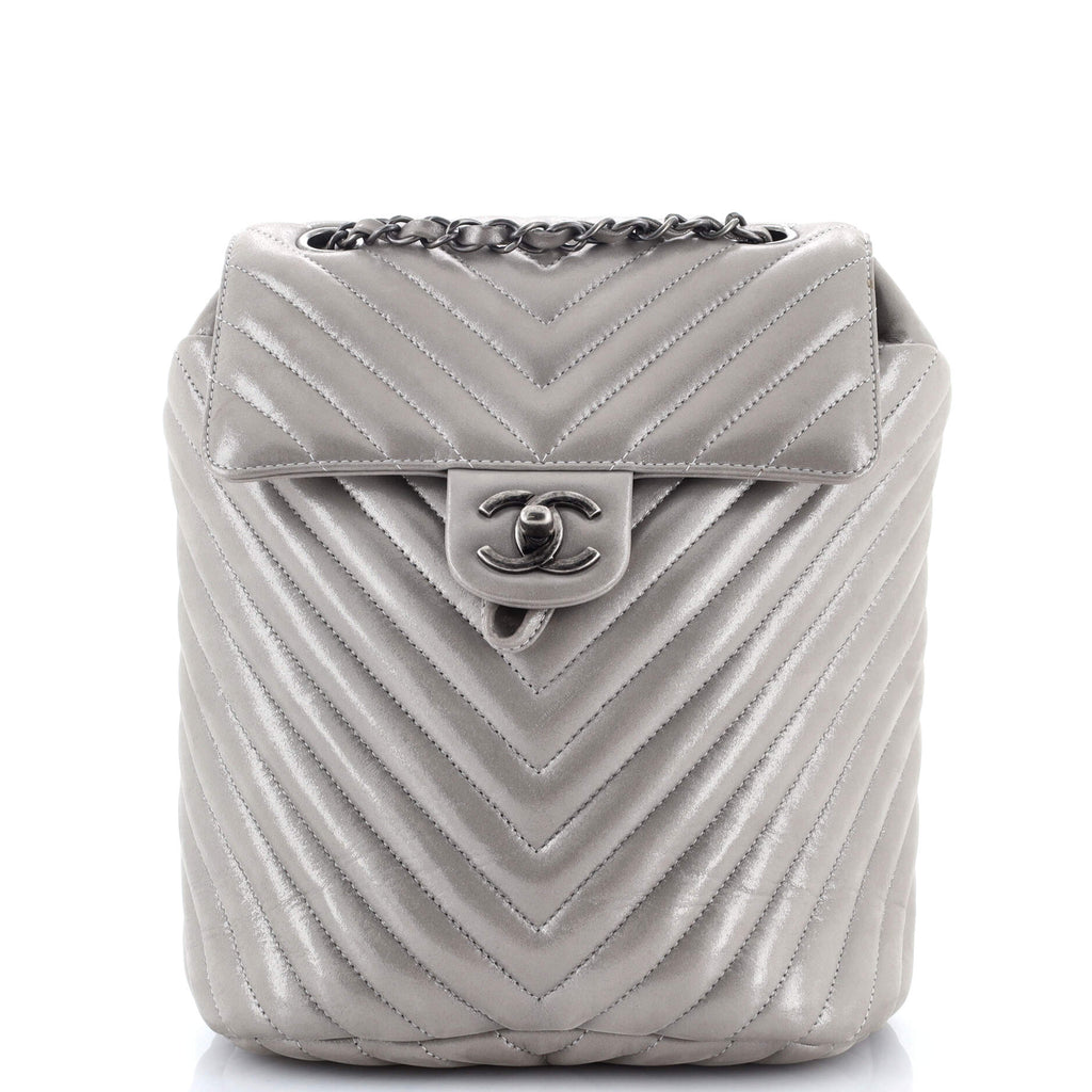 Urban Spirit Backpack Chevron Iridescent Calfskin Small