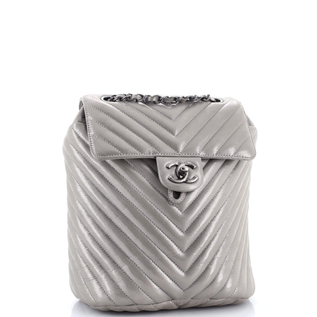 Urban Spirit Backpack Chevron Iridescent Calfskin Small