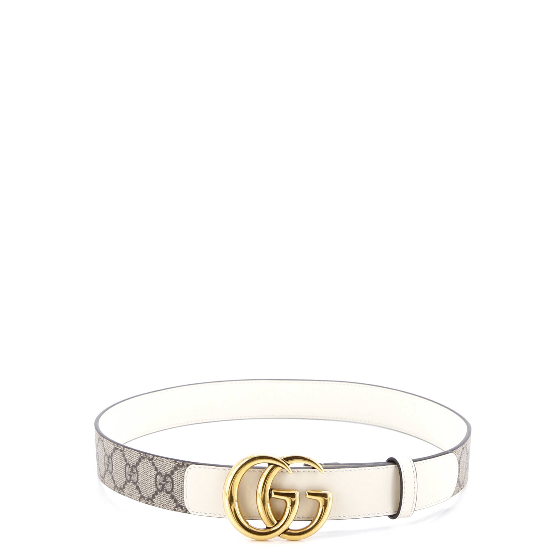 GG Marmont Belt GG Coated Canvas and Leather Wide 80