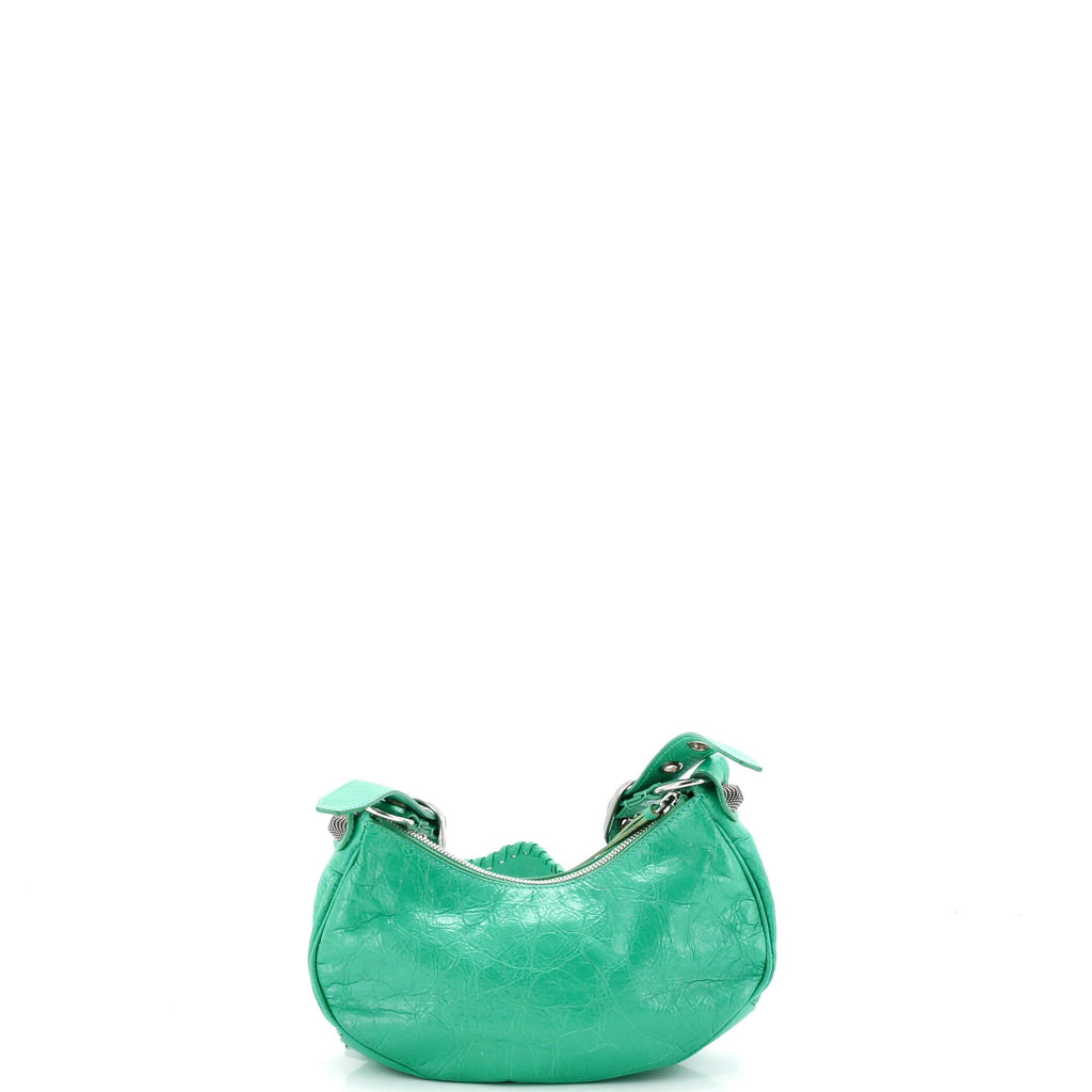Le Cagole Giant Studs Shoulder Bag Leather XS