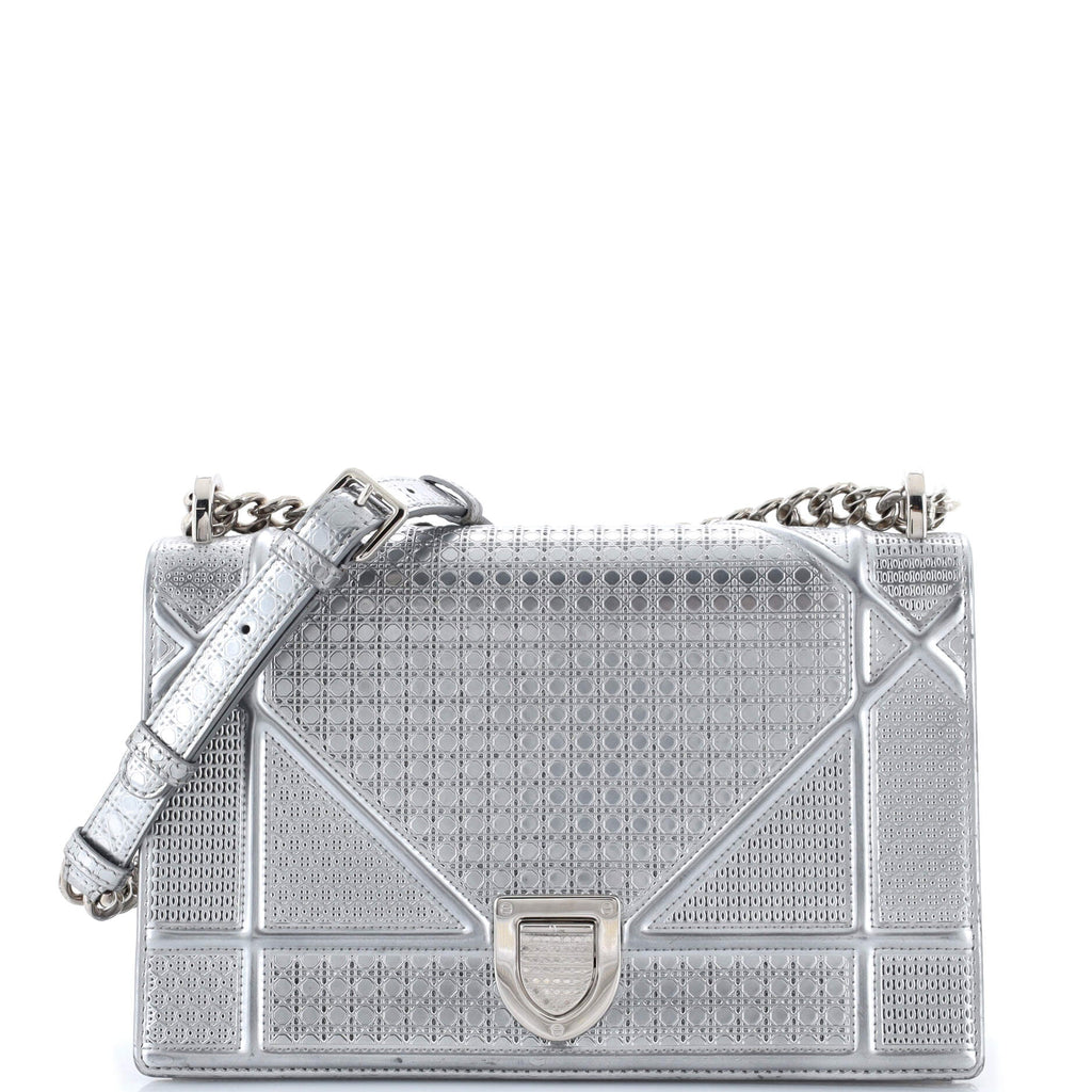 Diorama Flap Bag Cannage Embossed Calfskin Medium