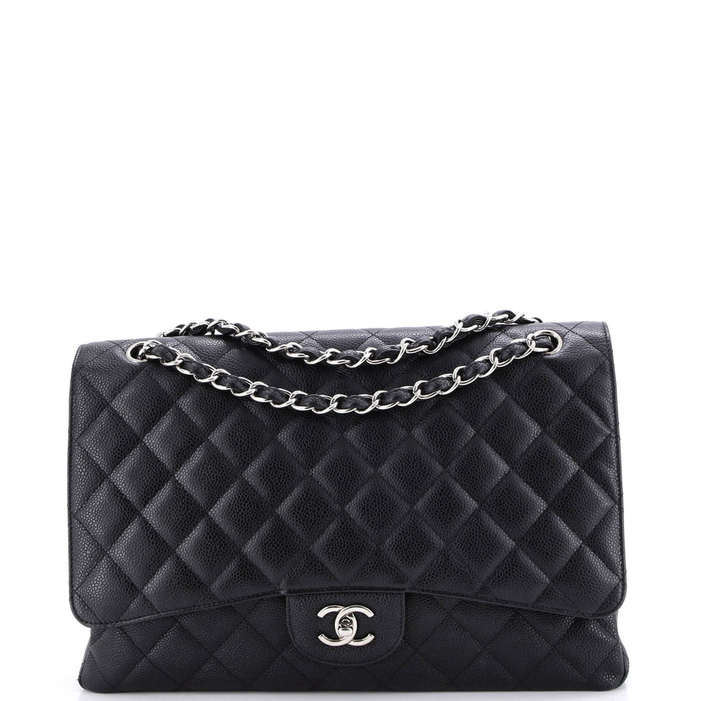 Vintage Classic Single Flap Bag Quilted Caviar Maxi