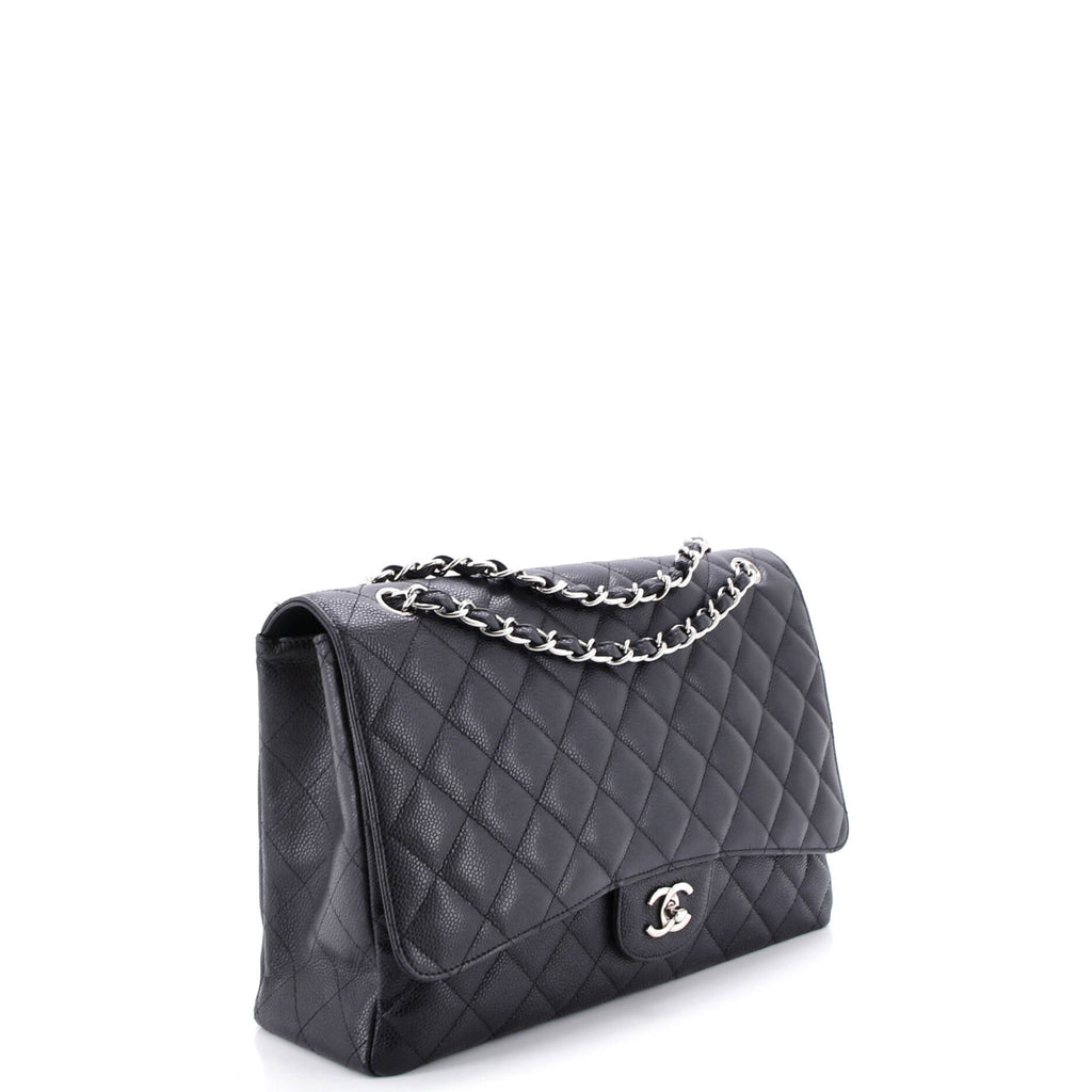 Vintage Classic Single Flap Bag Quilted Caviar Maxi