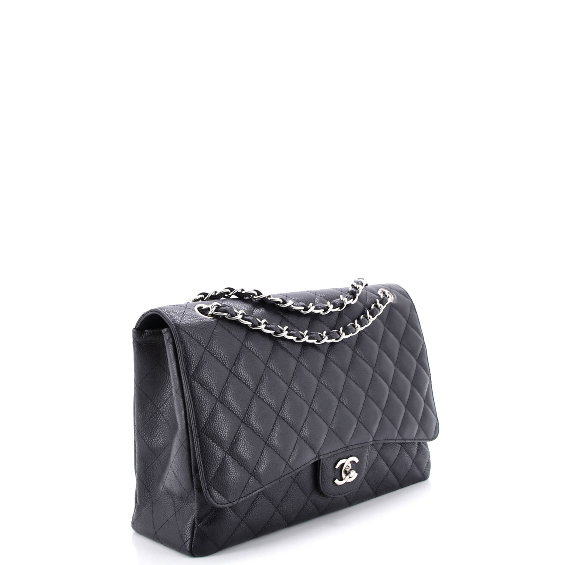 Vintage Classic Single Flap Bag Quilted Caviar Maxi