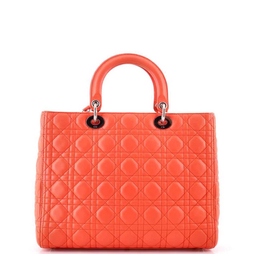 Lady Dior Bag Cannage Quilt Lambskin Large