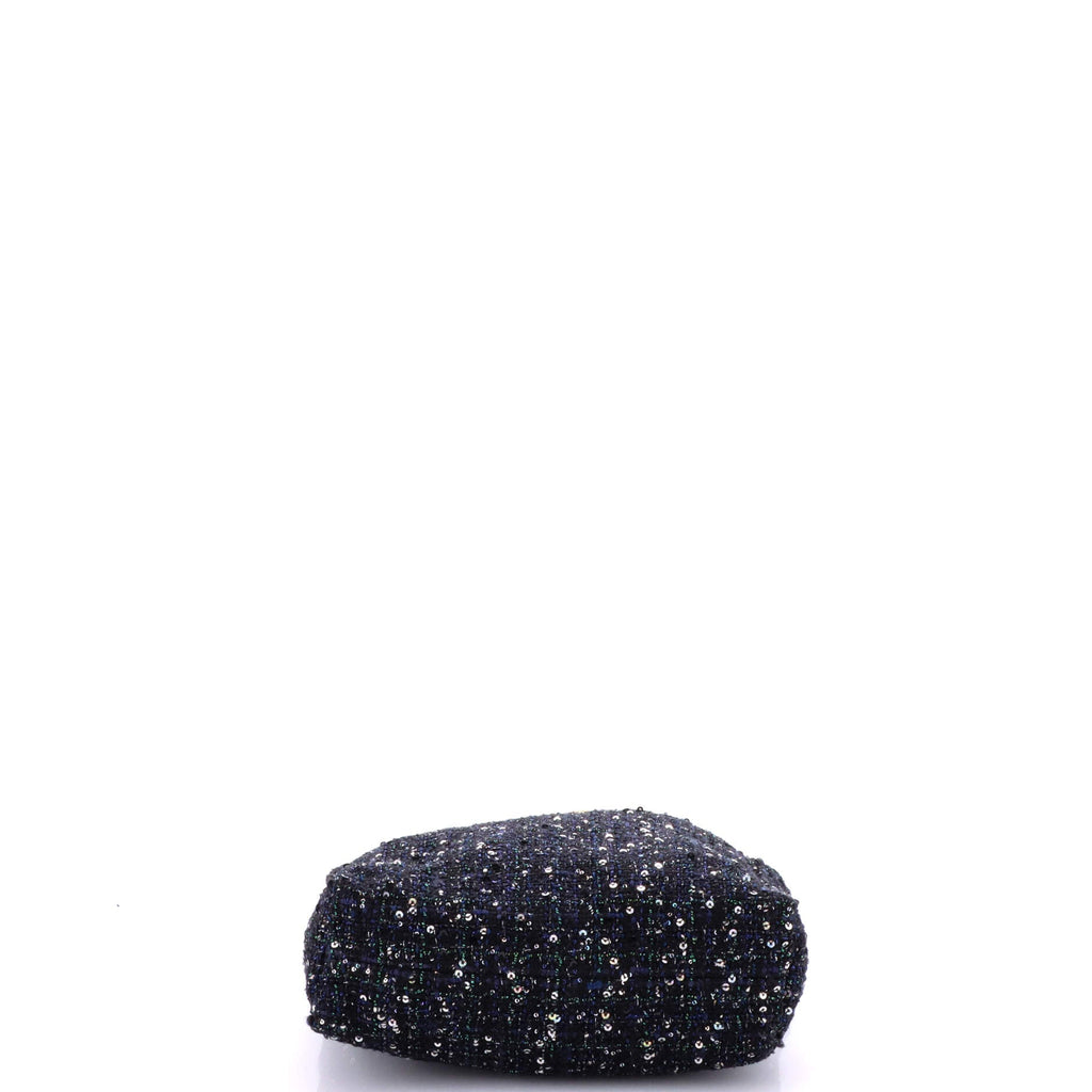 Pearl Drawstring Bag Sequin Embellished Tweed