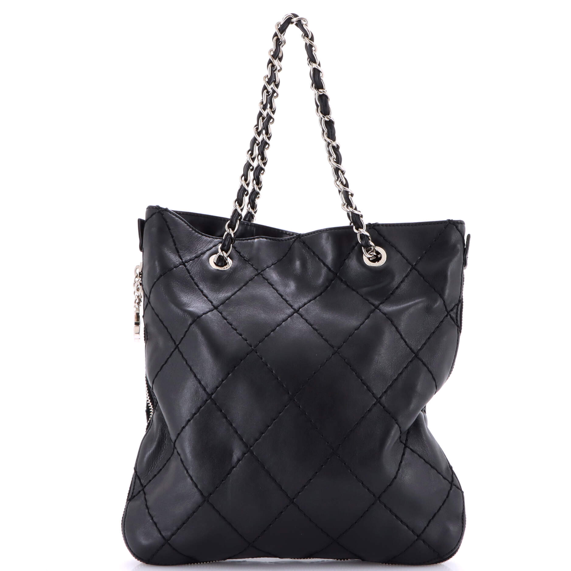 CC Charm Expandable Tote Quilted Leather Medium