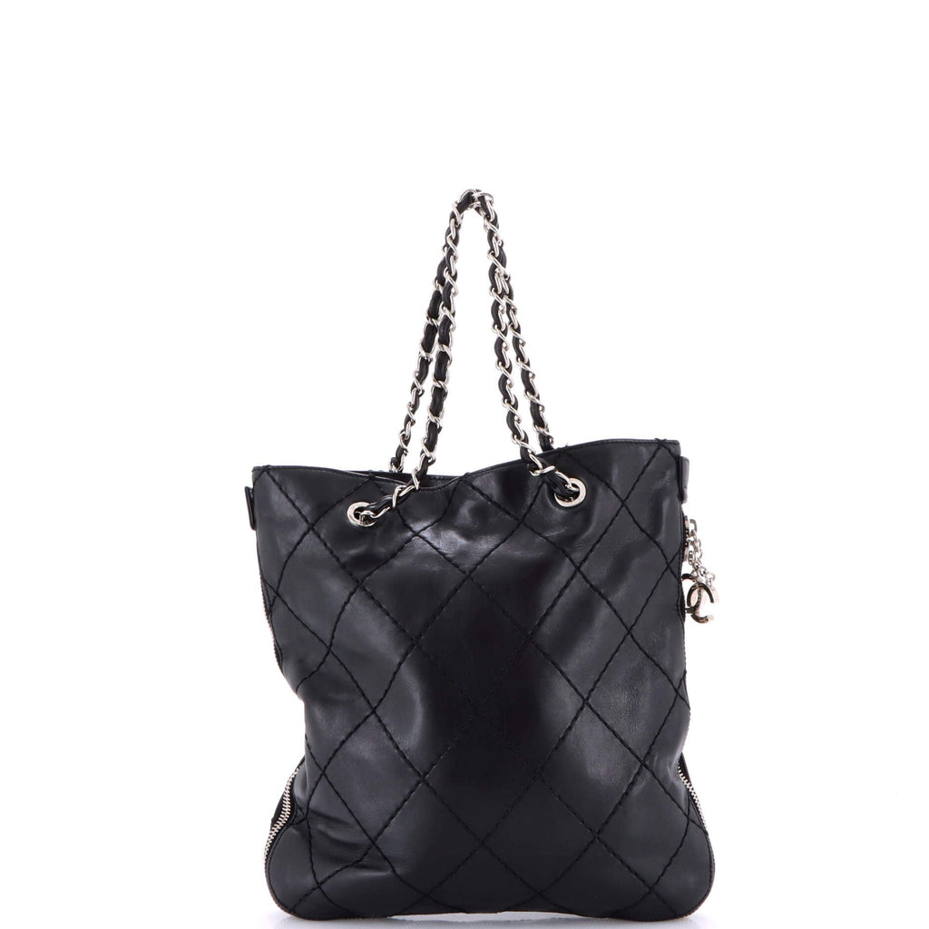 CC Charm Expandable Tote Quilted Leather Medium