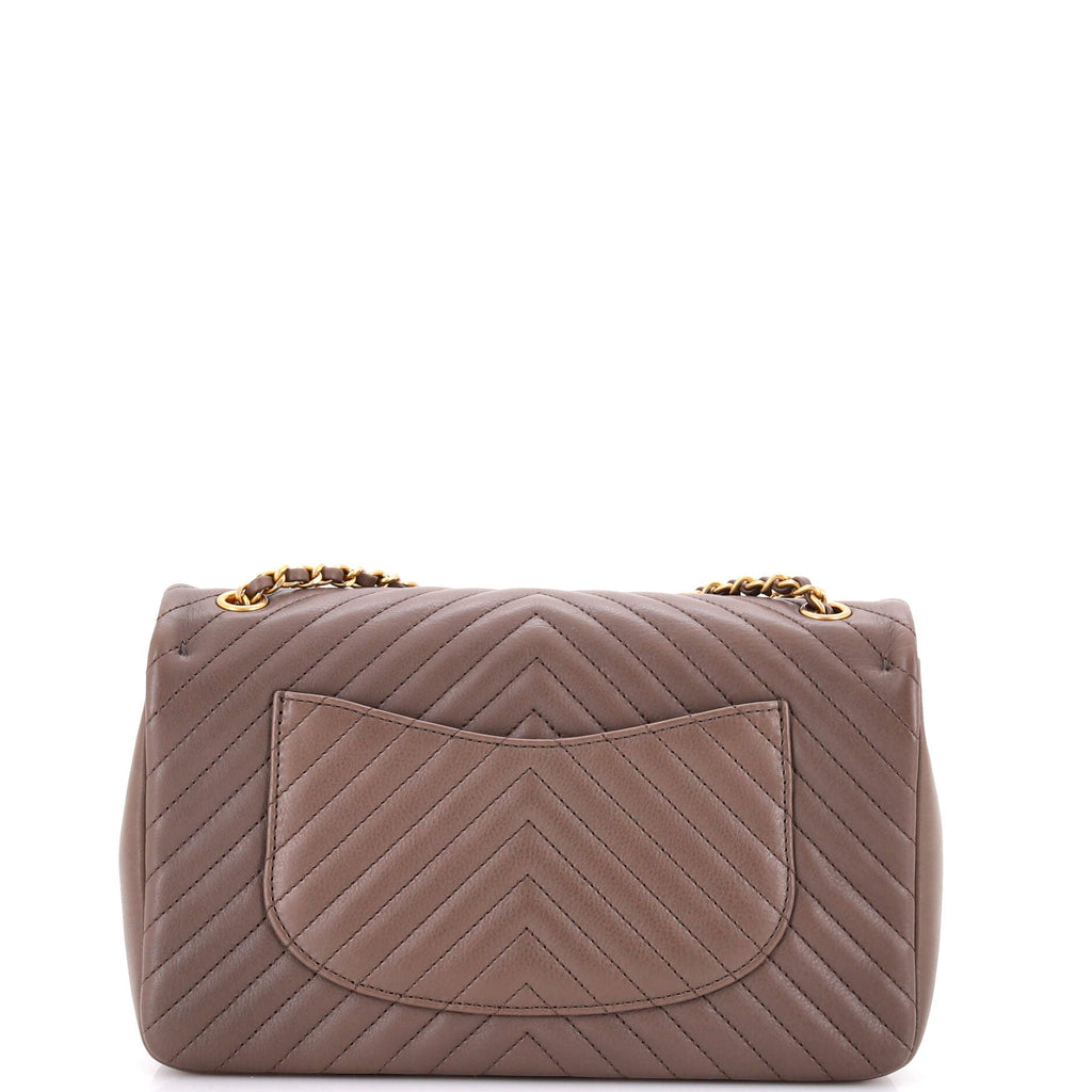 Rock the Corner Flap Bag Chevron Leather Medium