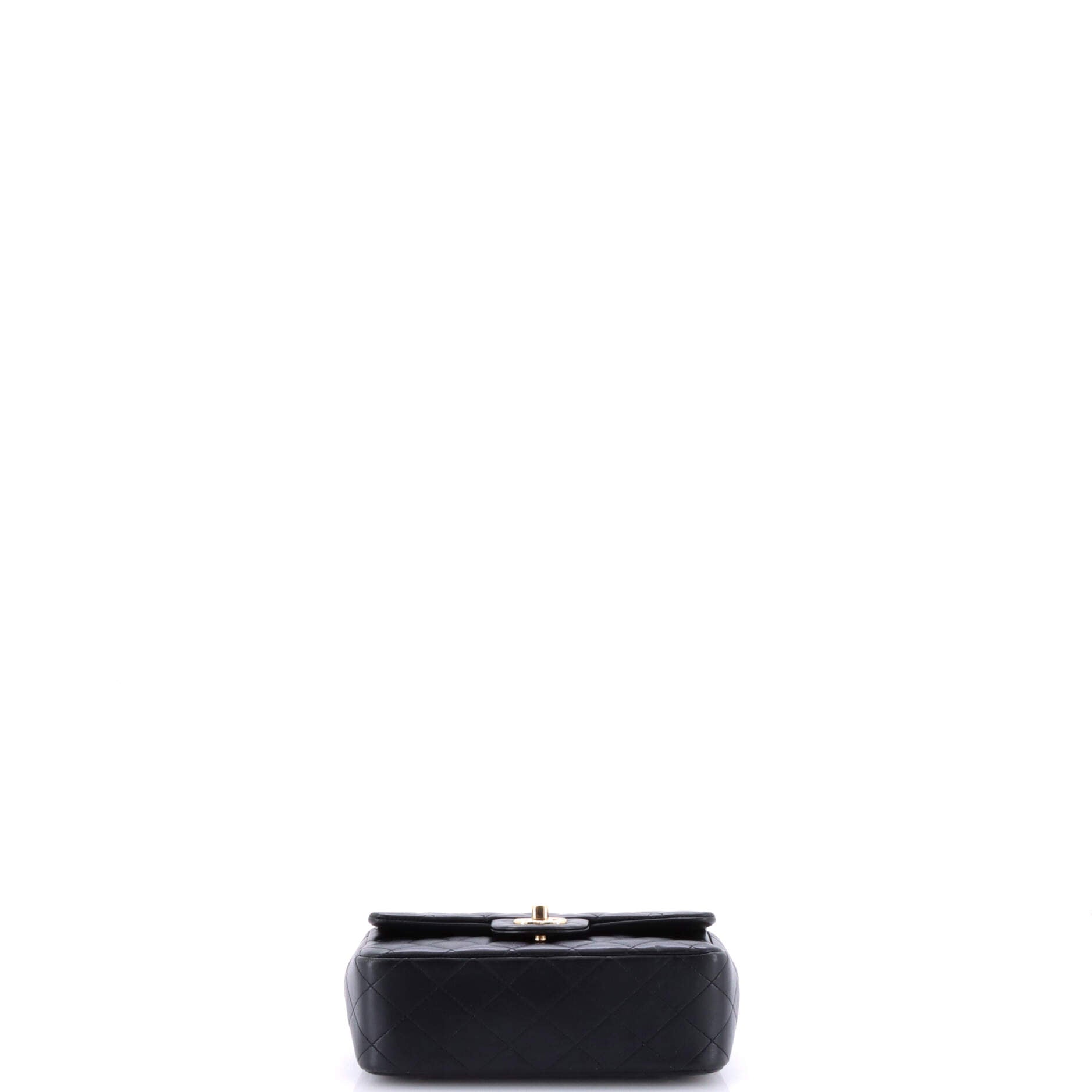 Classic Single Flap Top Handle Bag Quilted Lambskin Mini