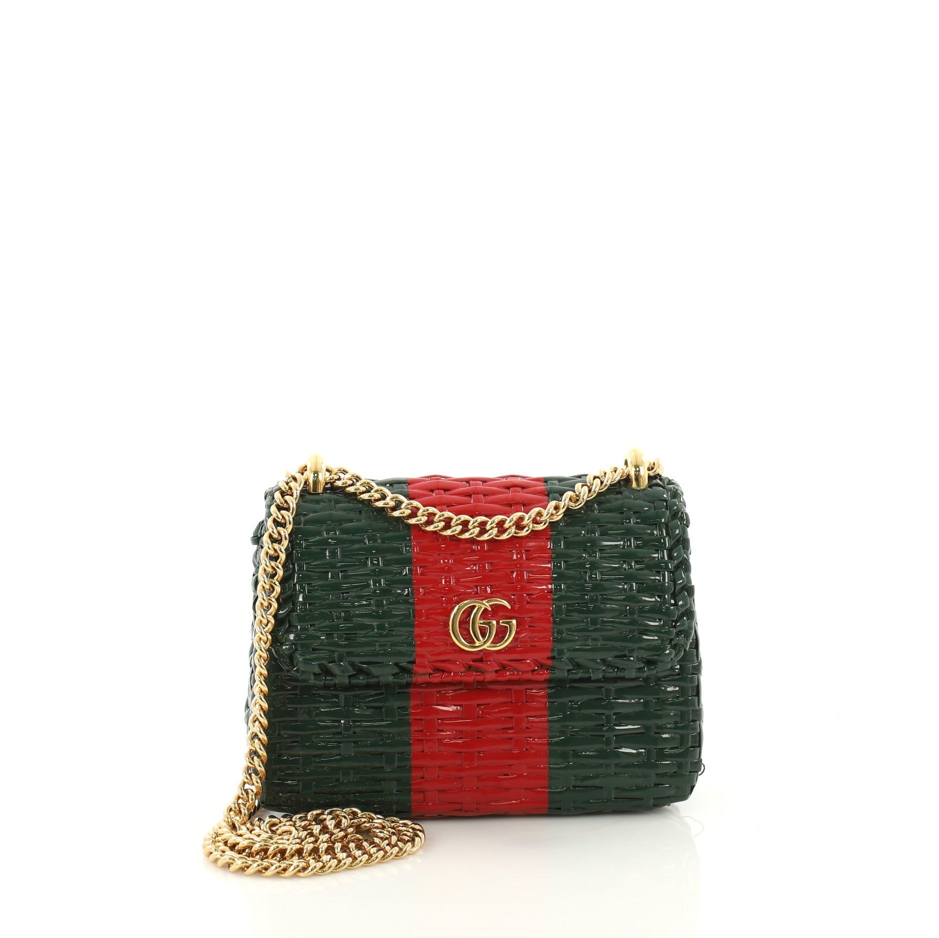 Cestino Flap Shoulder Bag Wicker Mini