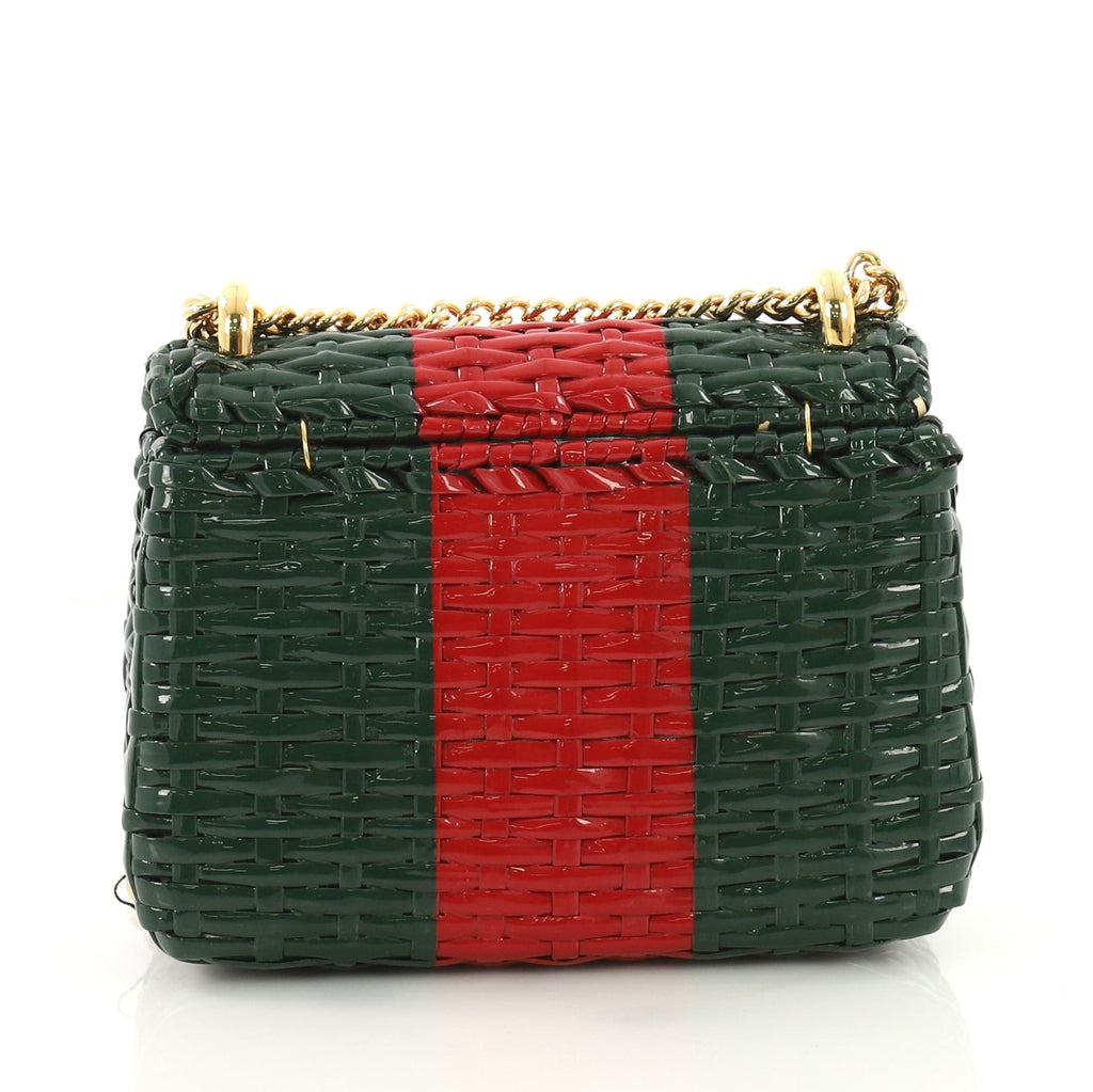Cestino Flap Shoulder Bag Wicker Mini