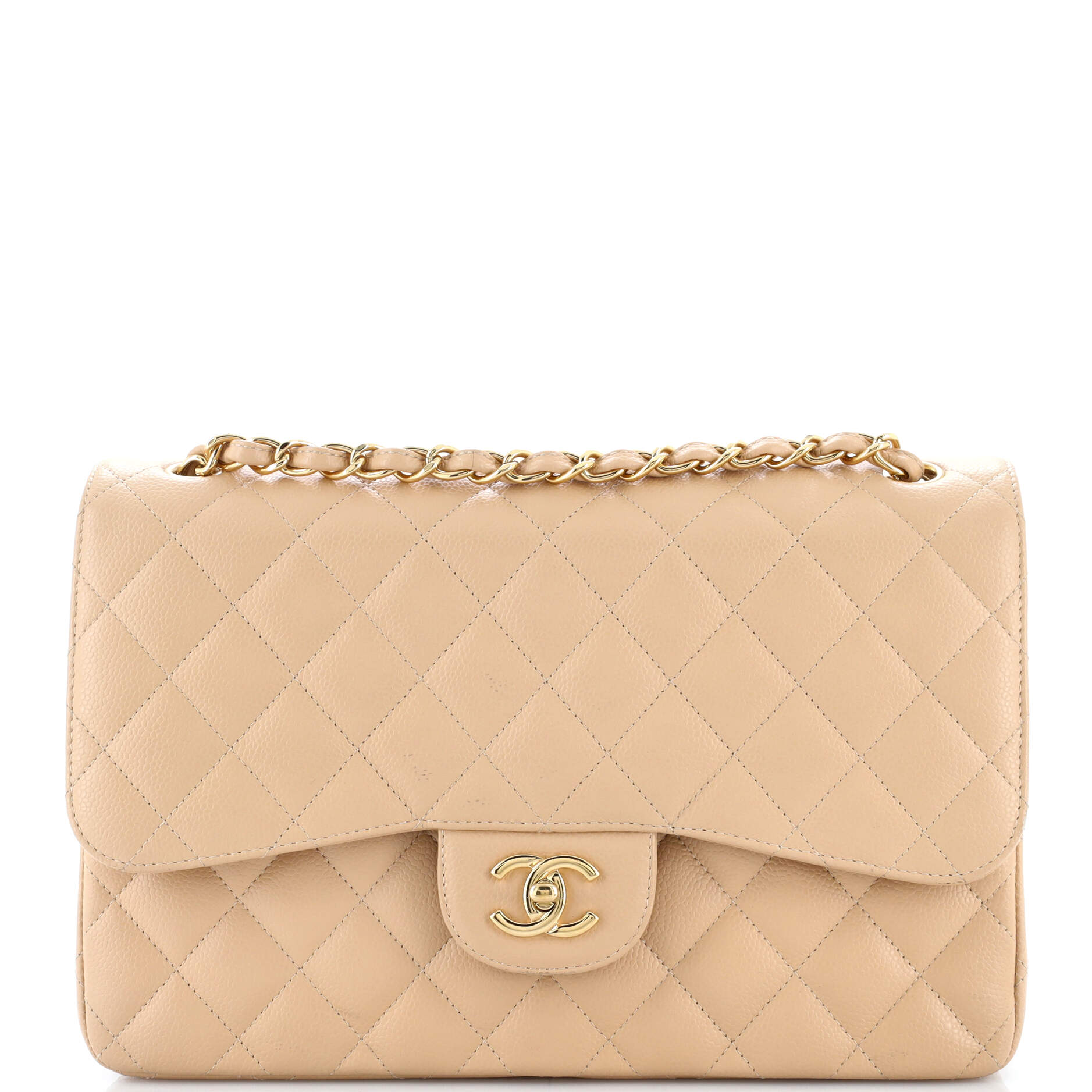 Classic Double Flap Bag Quilted Caviar Jumbo