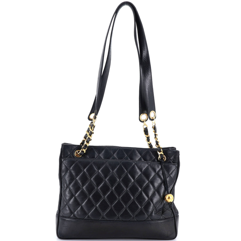 Vintage Slit Pocket Shoulder Bag Quilted Lambskin Medium