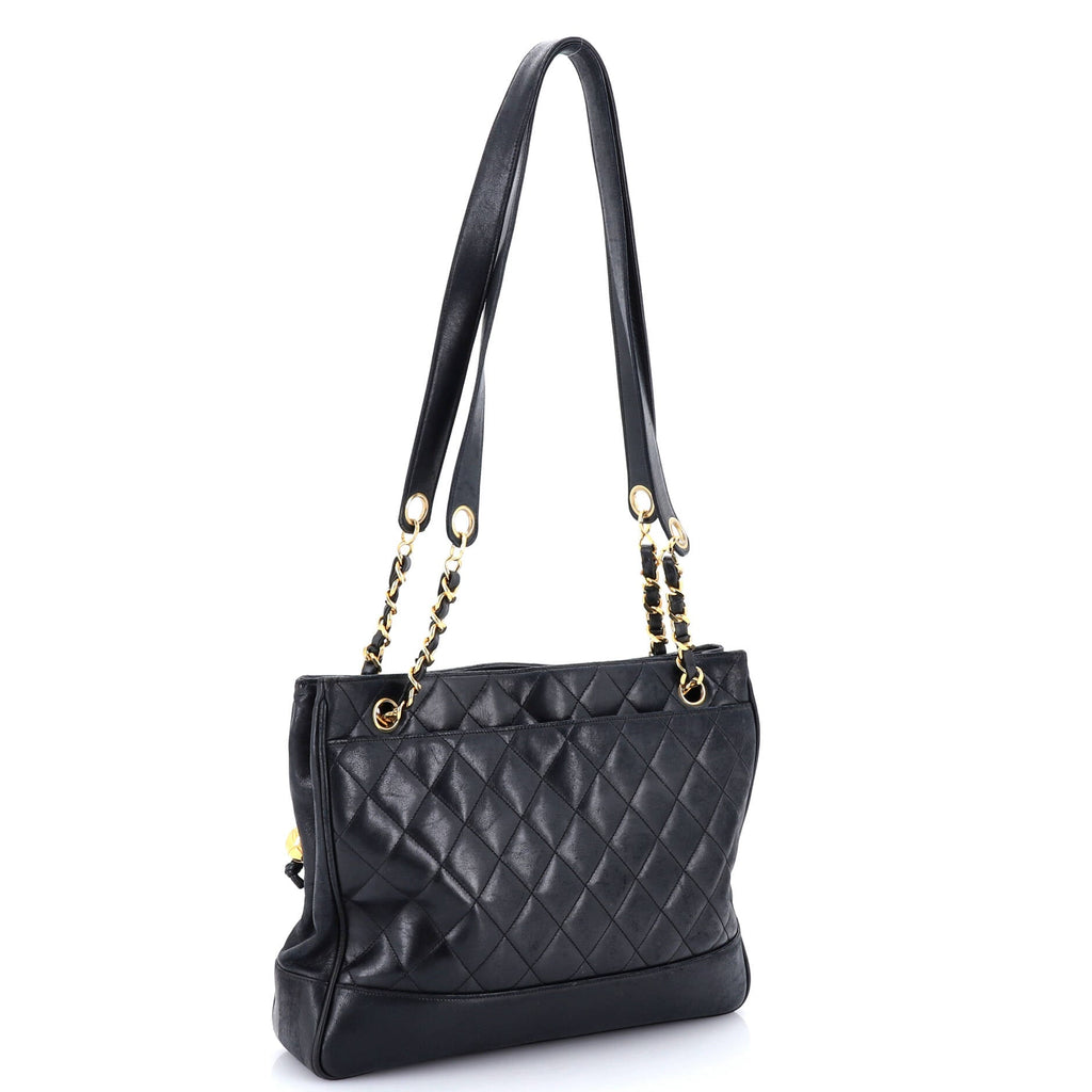 Vintage Slit Pocket Shoulder Bag Quilted Lambskin Medium