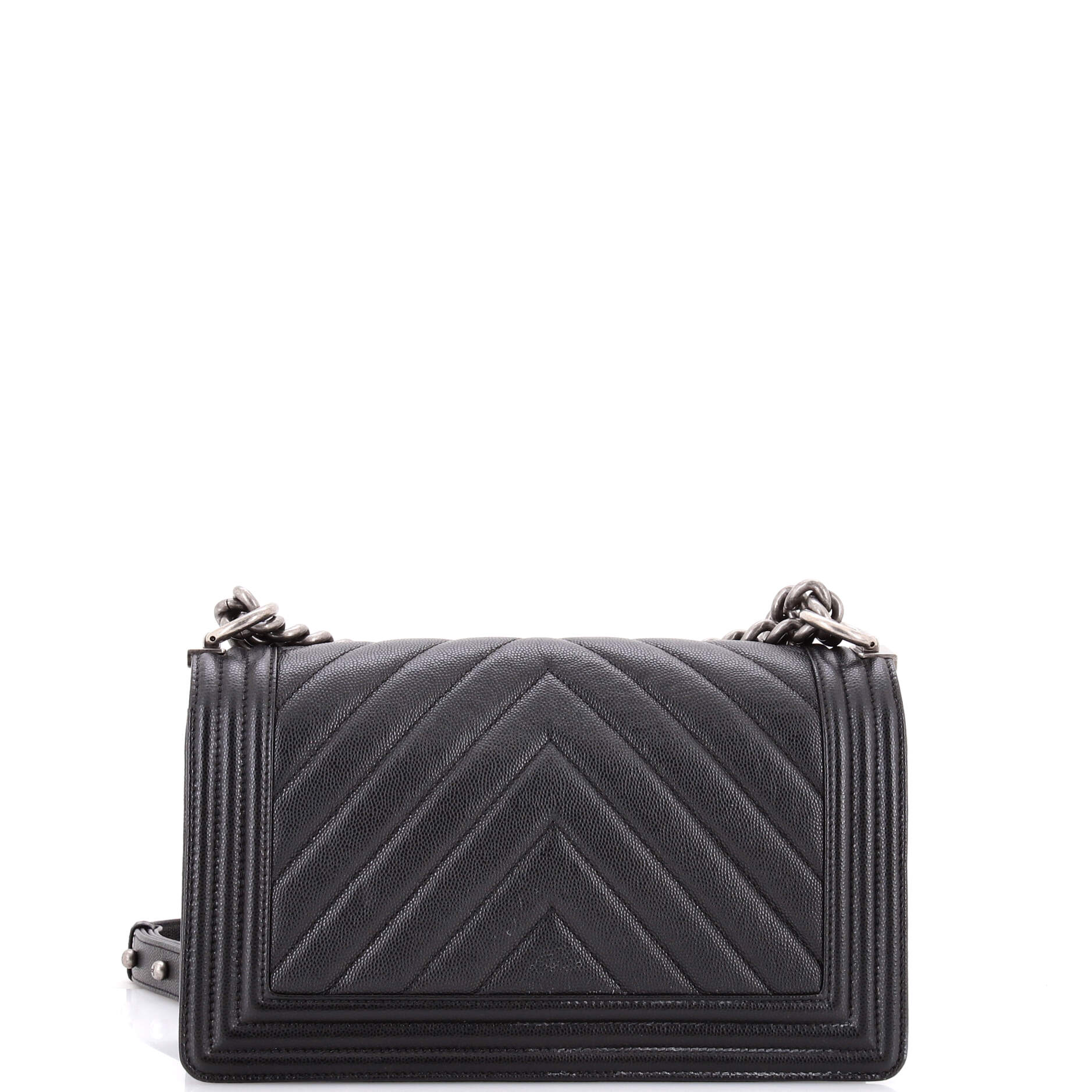 Boy Flap Bag Chevron Caviar Old Medium