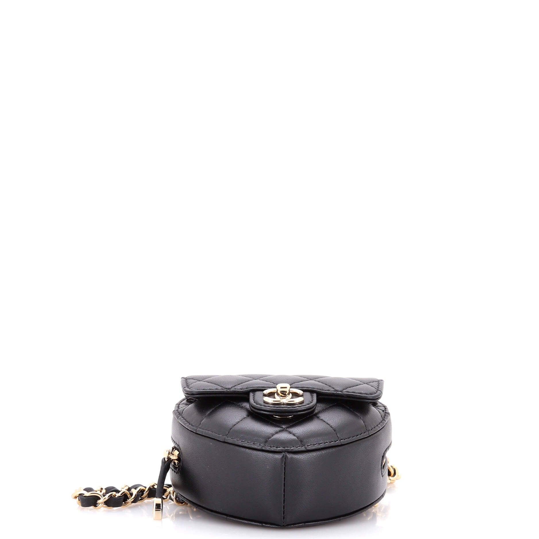 CC in Love Heart Belt Bag Quilted Lambskin