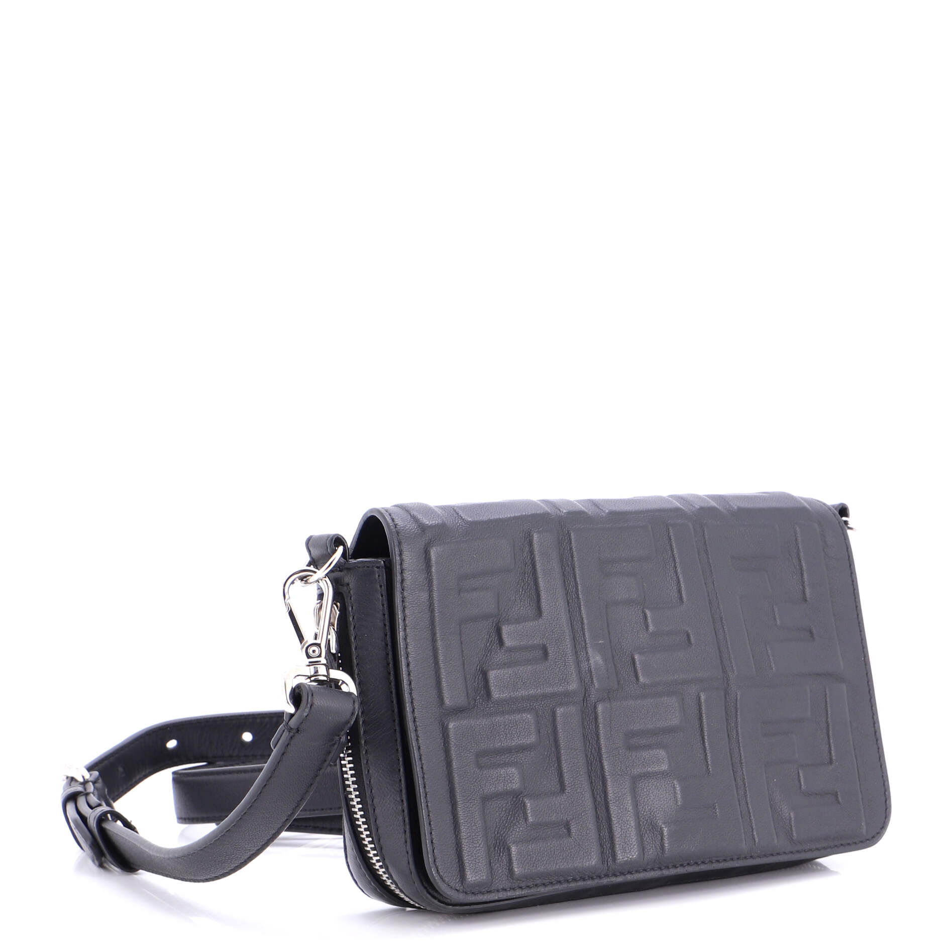 Expandable Flap Bag Zucca Embossed Leather