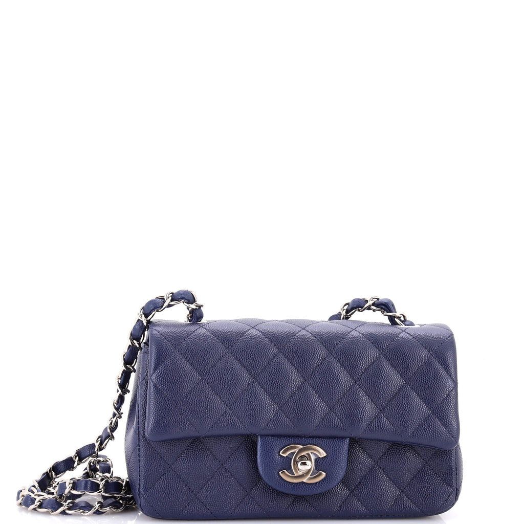 Classic Single Flap Bag Quilted Caviar Mini