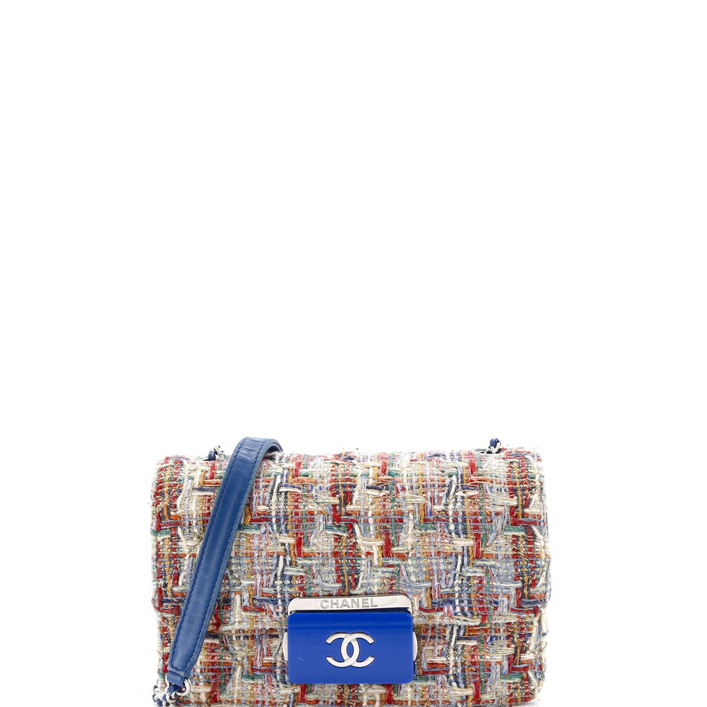 Beauty Lock Flap Bag Quilted Tweed Mini
