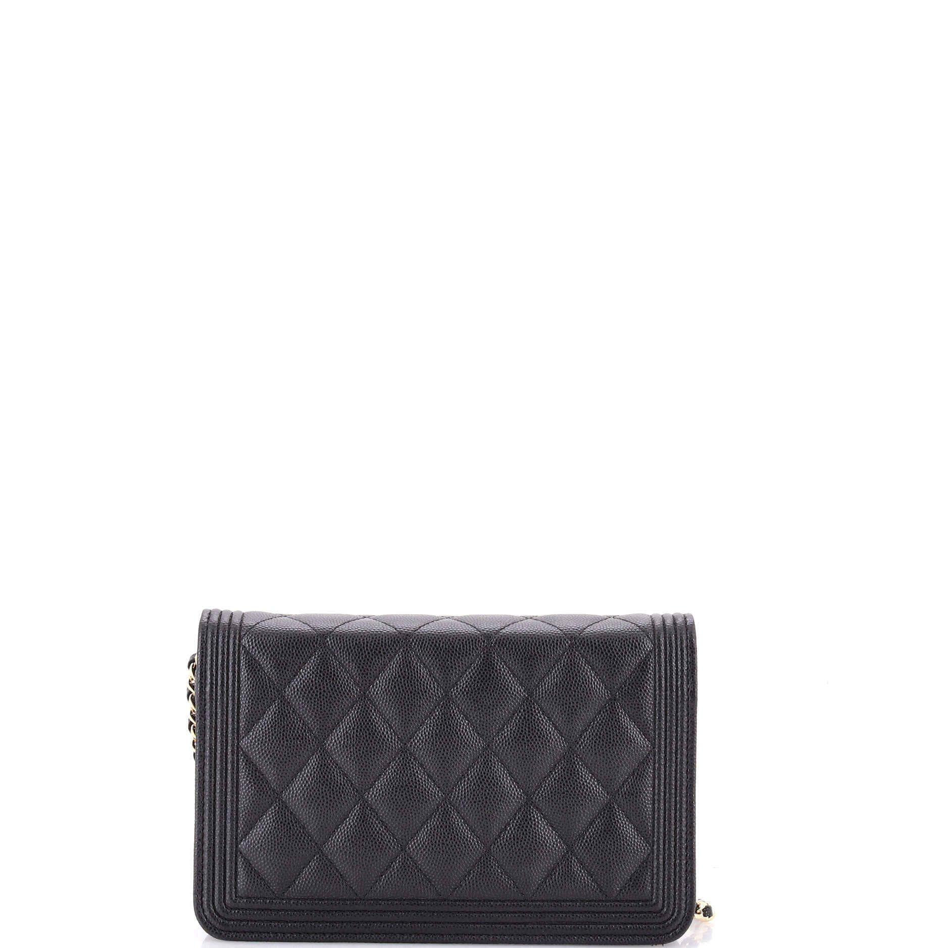 Boy Wallet on Chain Quilted Caviar