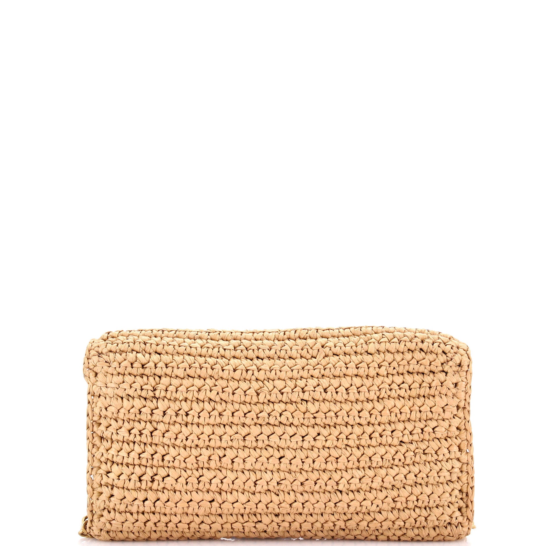 Kate 99 Tassel Flap Bag Woven Raffia Medium