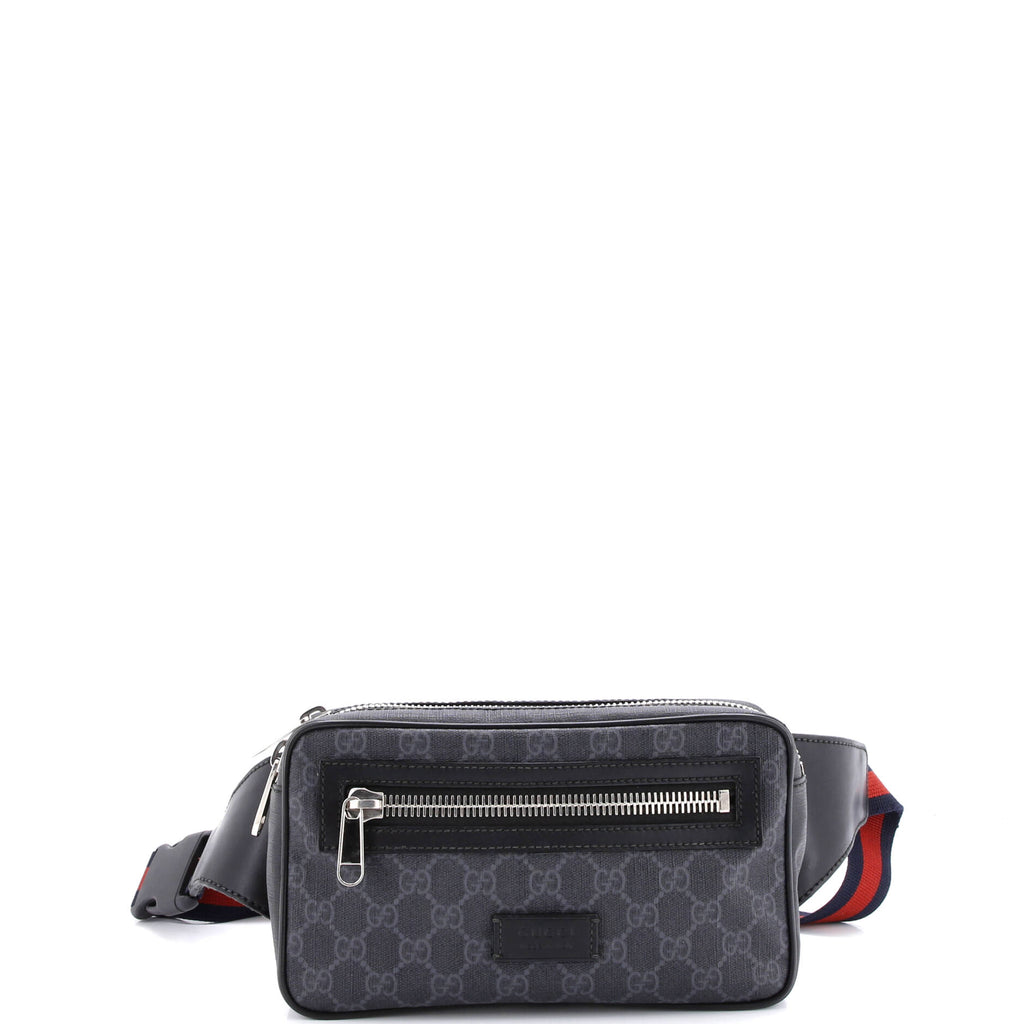 Soft Zip Belt Bag GG Coated Canvas Small