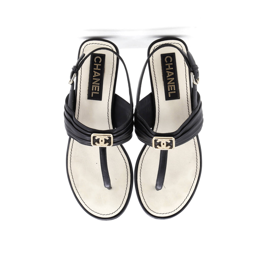 Women's CC Slingback Thong Sandals Leather