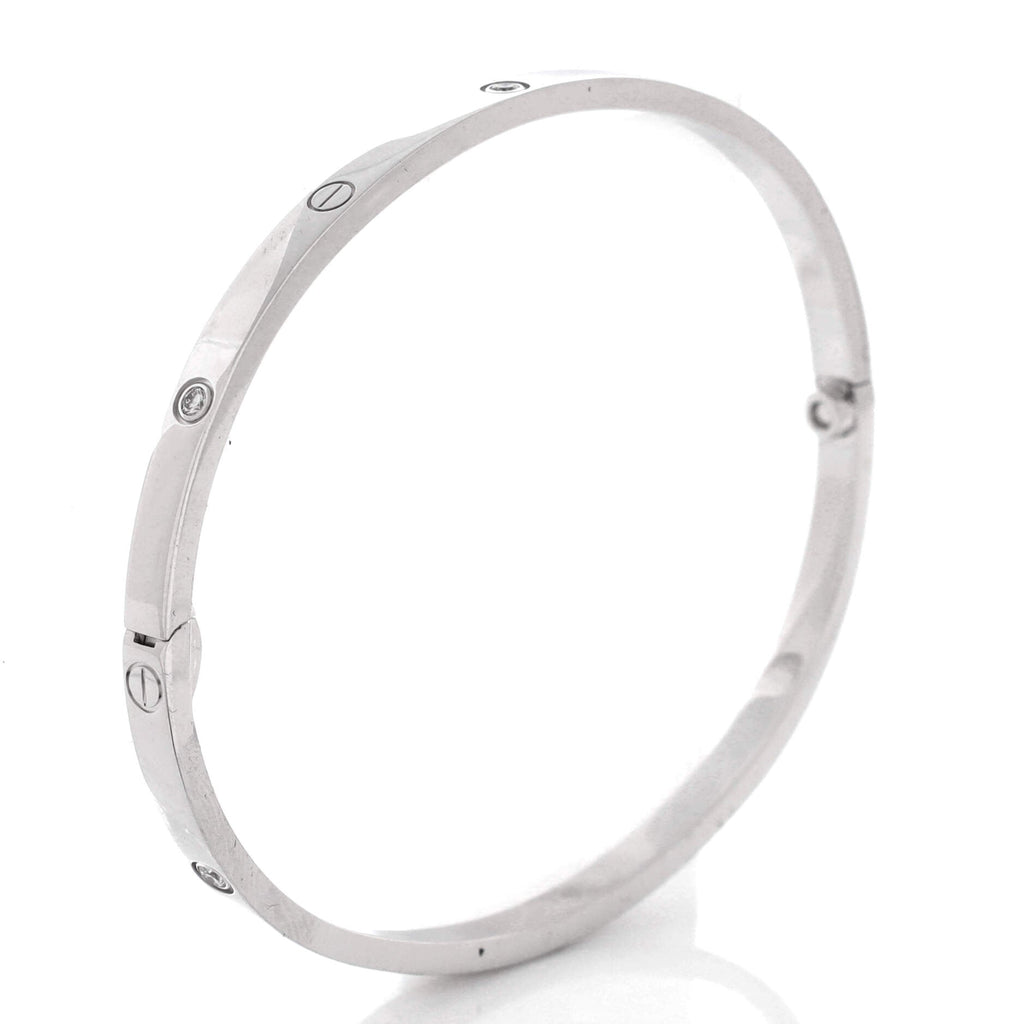 Love 6 Diamond Bracelet 18K White Gold and Diamonds Small