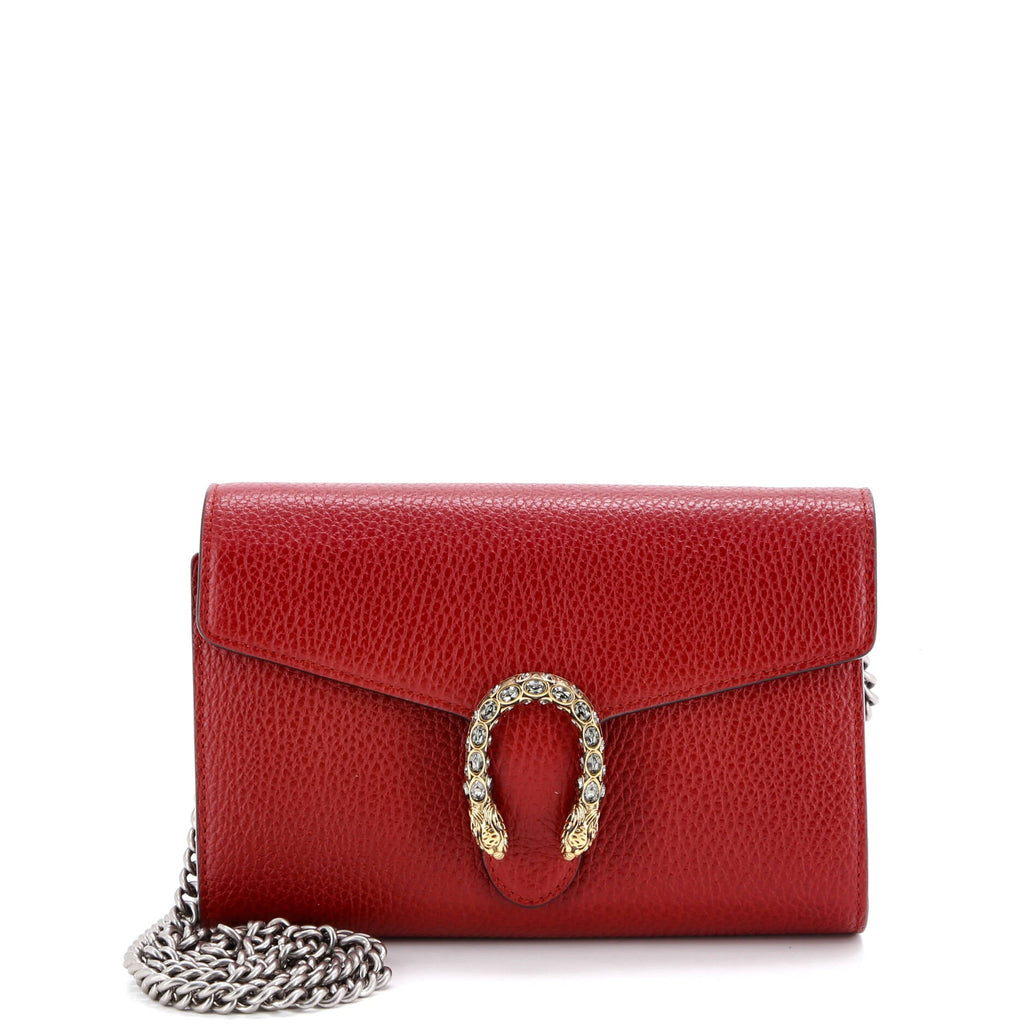 Dionysus Chain Wallet Leather with Embellished Detail Small