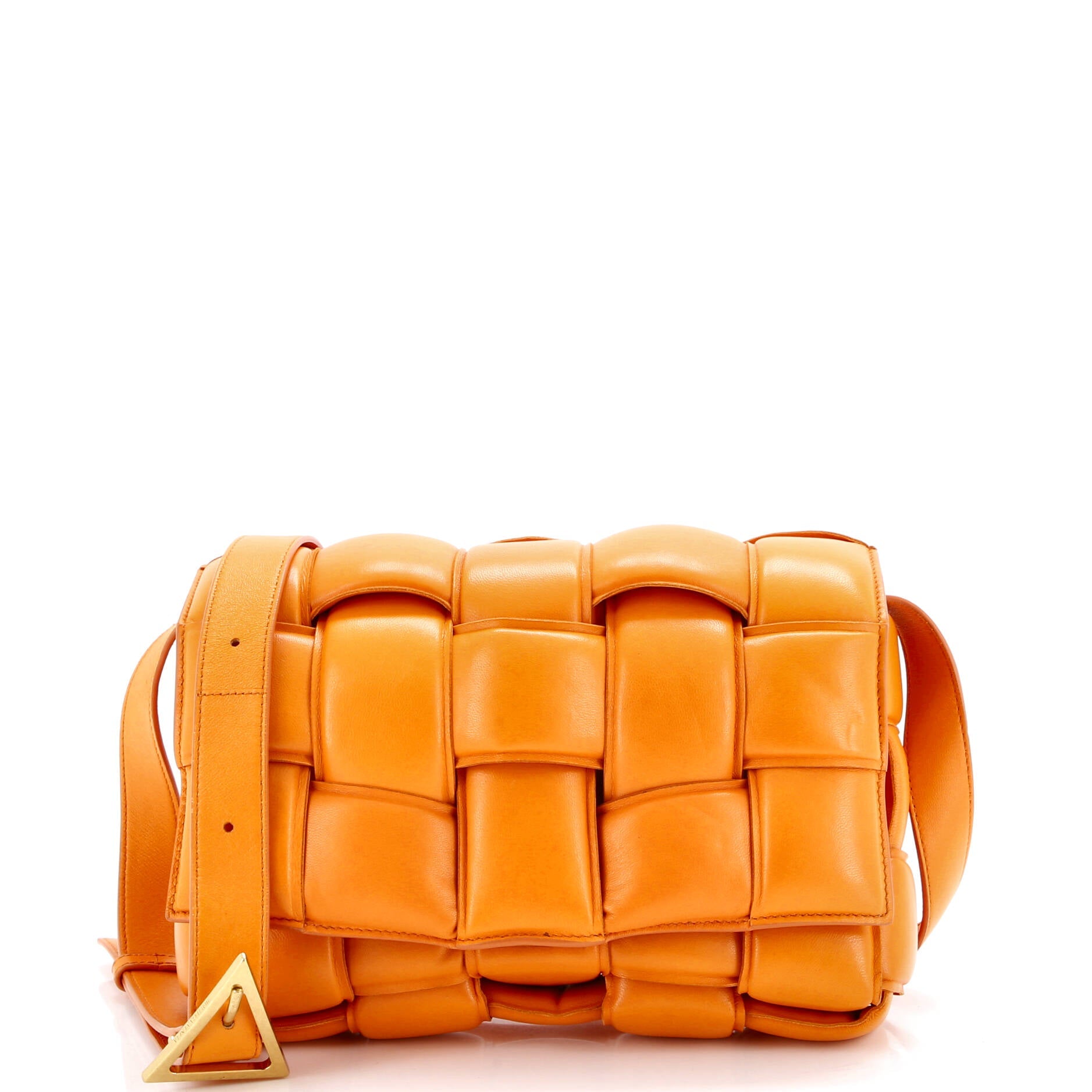 Cassette Crossbody Bag Padded Maxi Intrecciato Leather Small