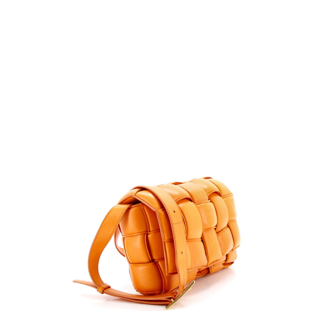 Cassette Crossbody Bag Padded Maxi Intrecciato Leather Small