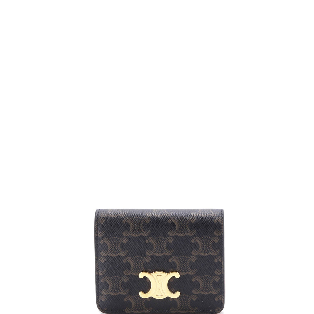 Triomphe Compact Wallet Triomphe Coated Canvas