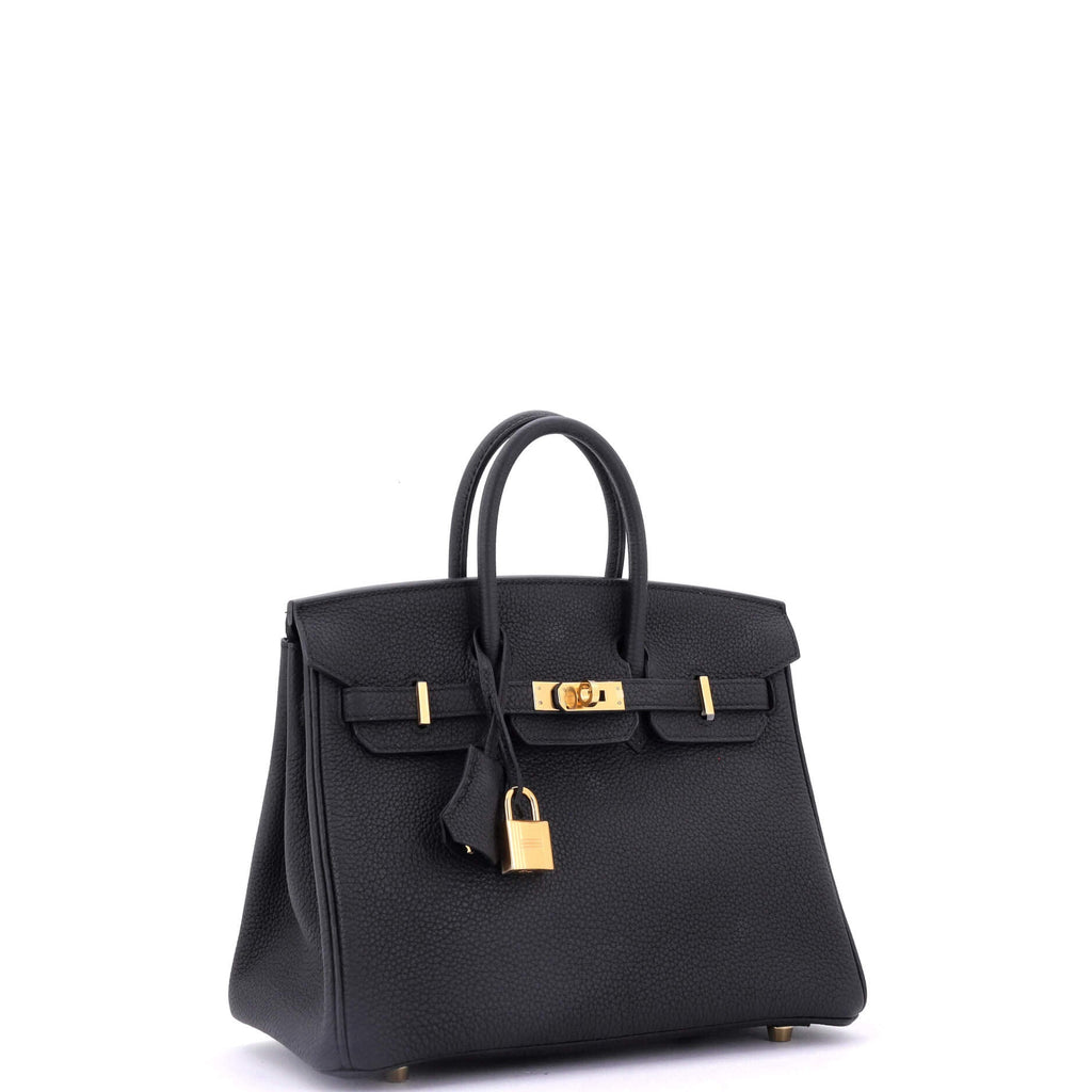 Birkin Handbag Noir Togo with Gold Hardware 30
