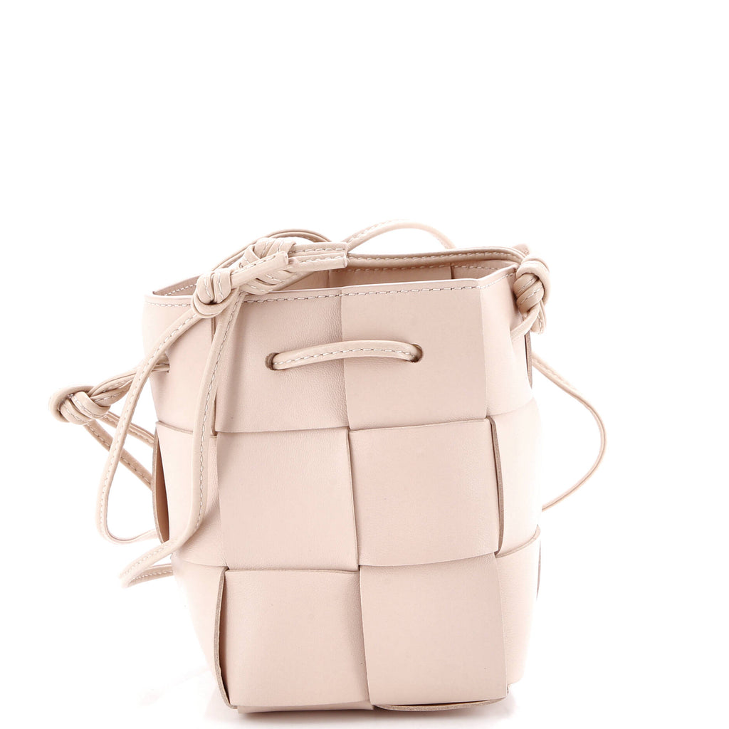 Cassette Bucket Bag Maxi Intrecciato Leather Mini