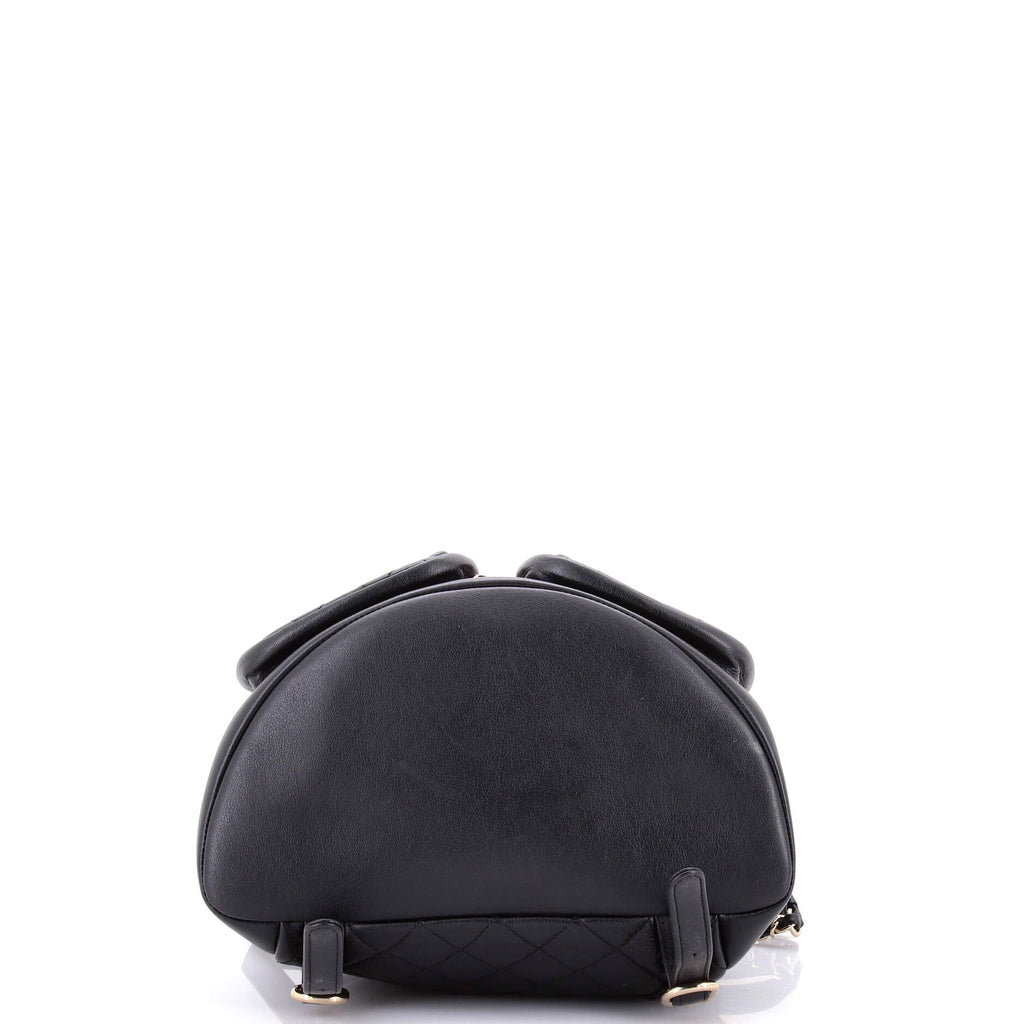 Duma Pockets Drawstring Backpack Quilted Calfskin Large