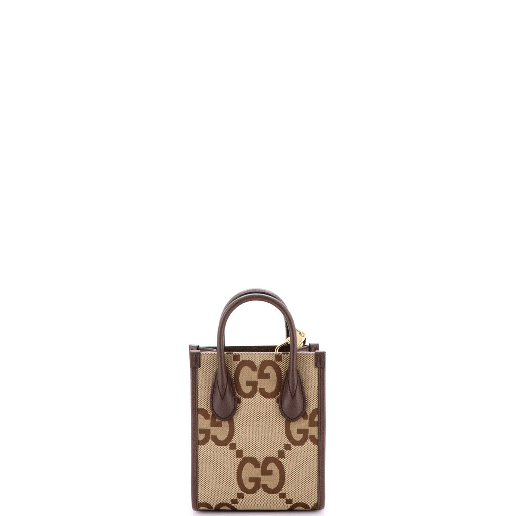 Vertical Tote Jumbo GG Canvas Mini