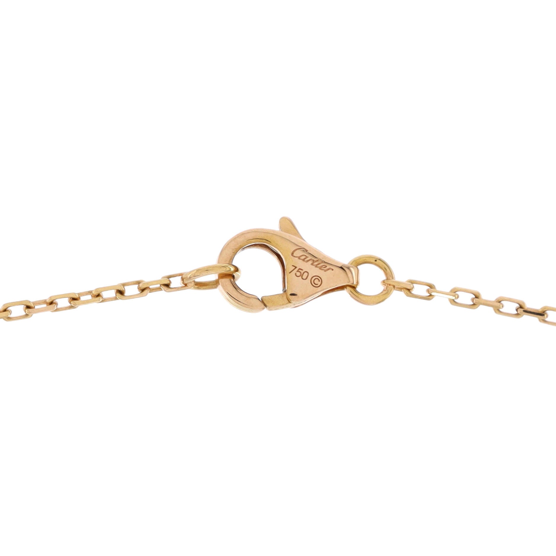 Logo Double C Pendant Necklace 18K Rose Gold with Diamonds